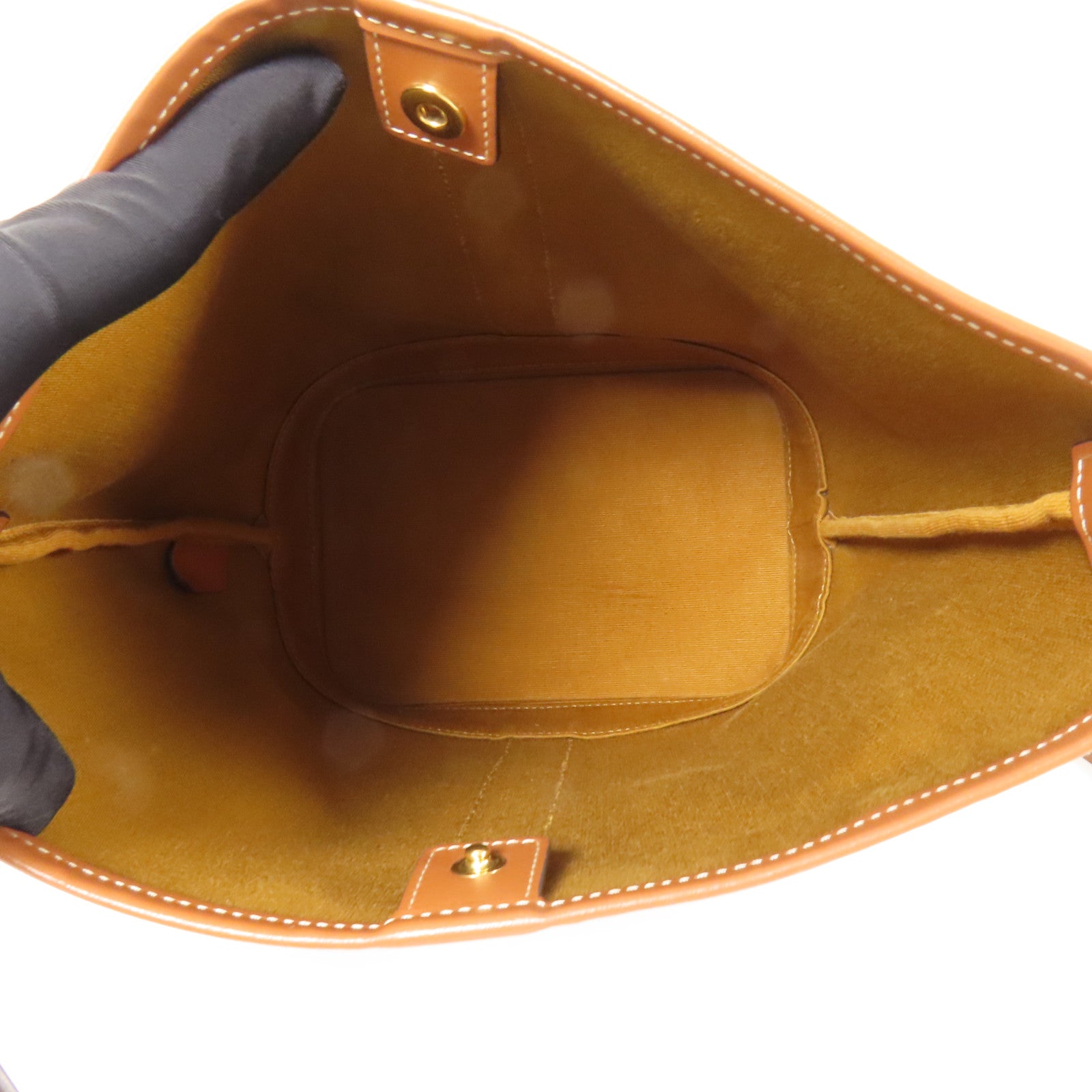 CELINE 塗層帆布Triomphe Bucket金扣肩背袋