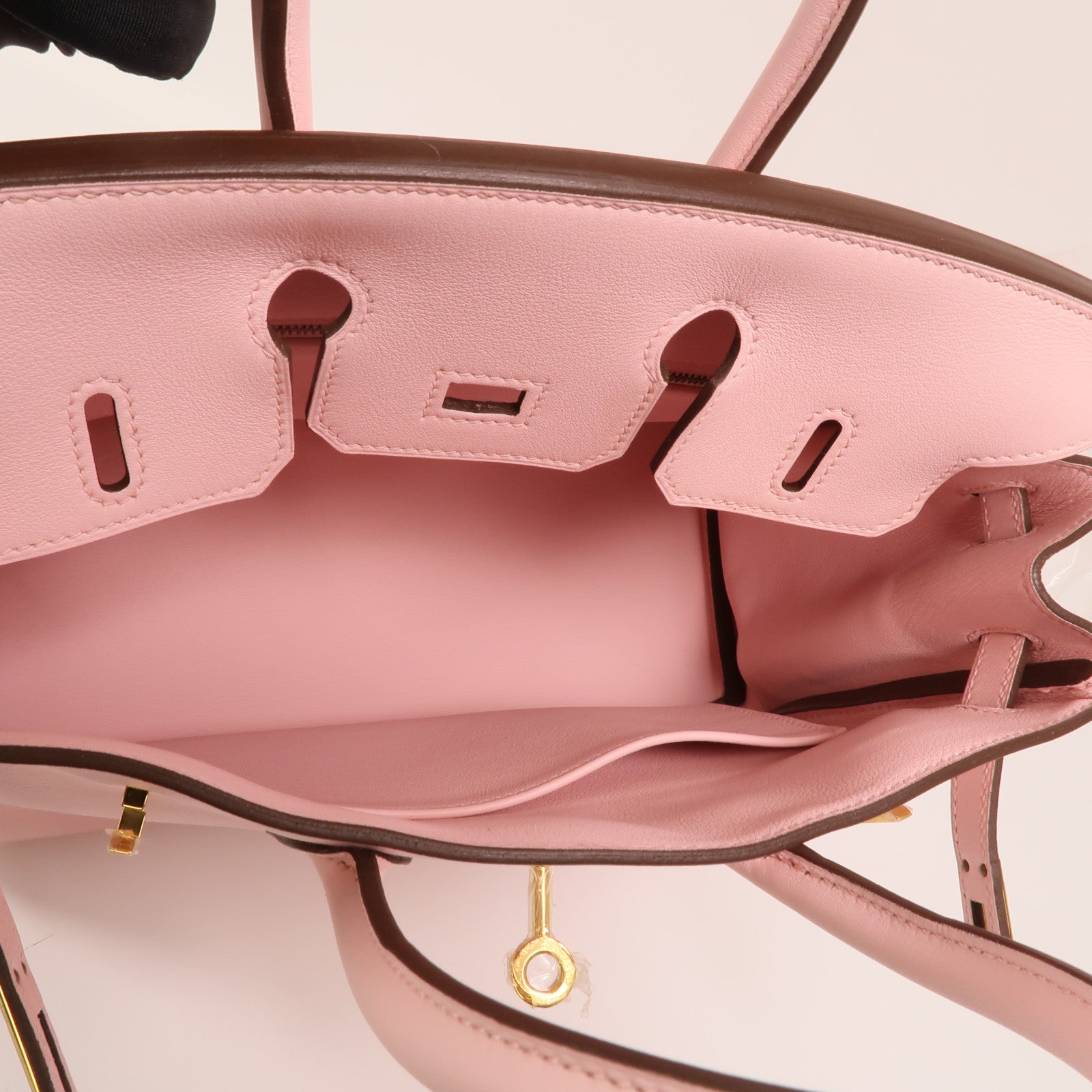 HERMES Swift皮革Birkin 25金扣手挽袋Rose Sakura