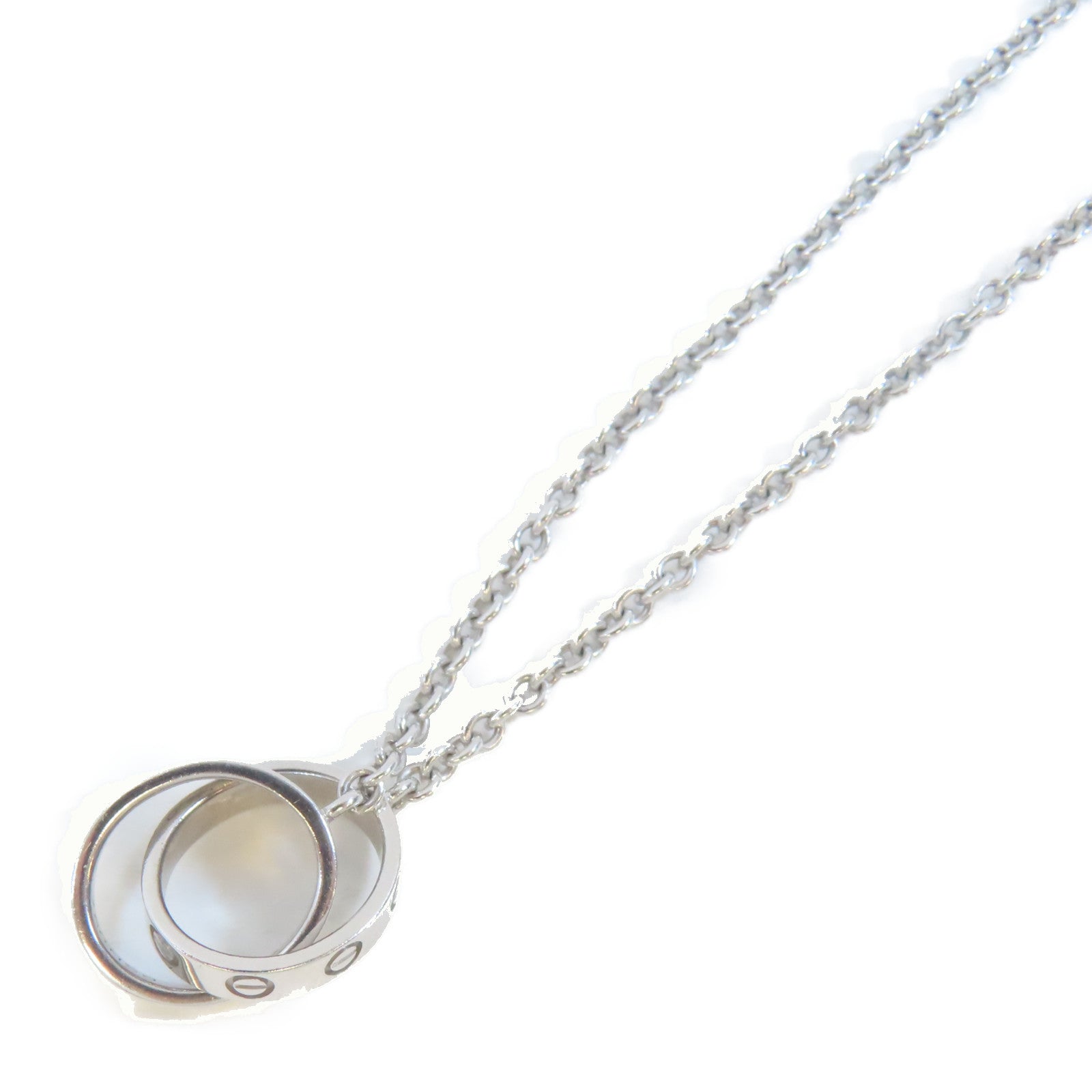 CARTIER 【激減優惠】18K白金Baby Love Necklace項鍊#42cm
