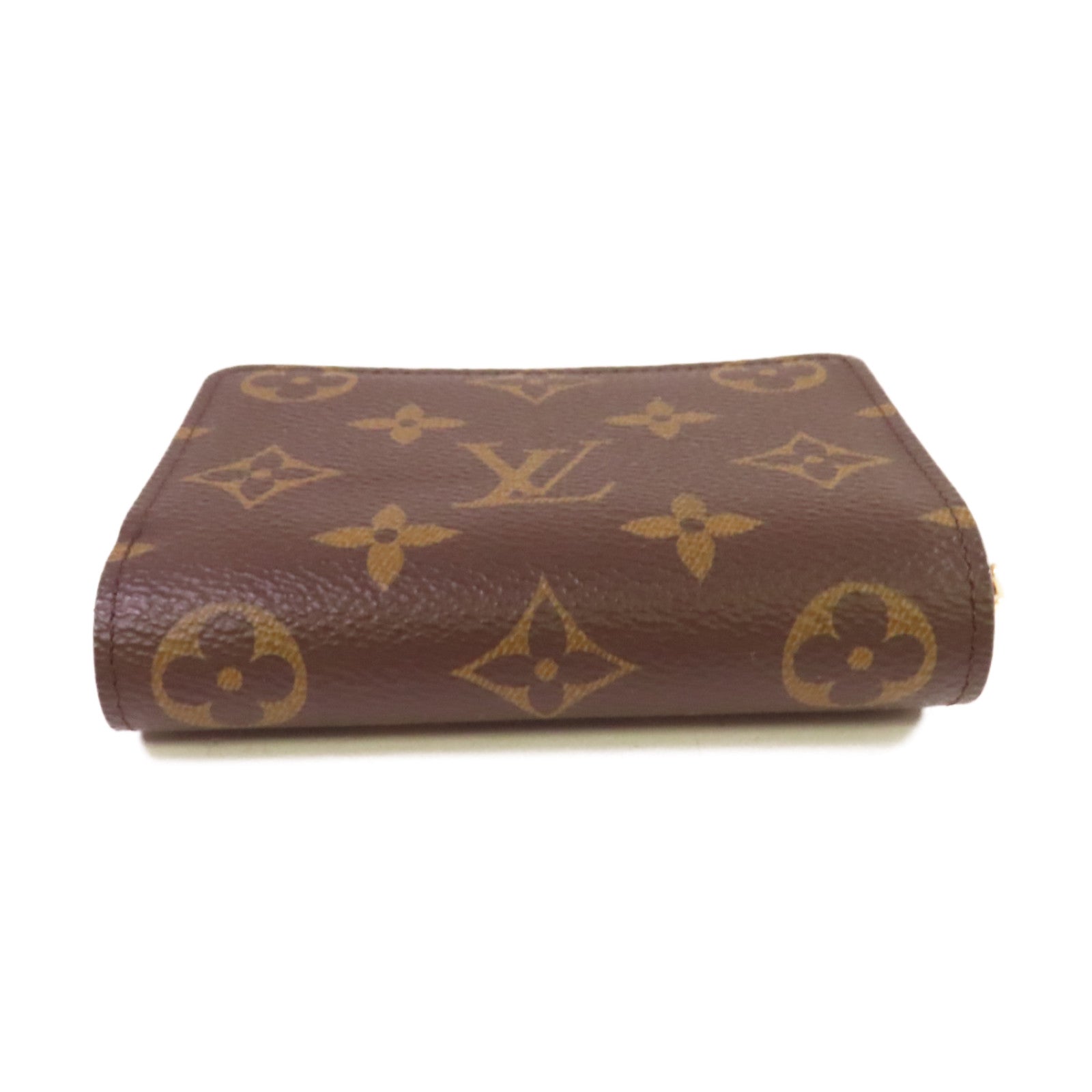 LOUIS VUITTON Monogram Lou Wallet金扣迷你錢包啡色
