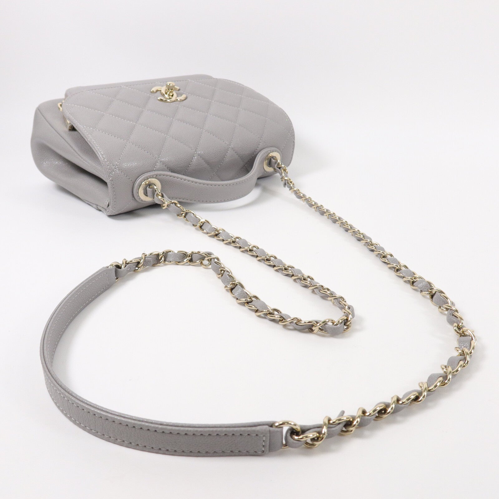 CHANEL 牛皮皮革Business Affinity鏈帶手挽肩背兩用袋