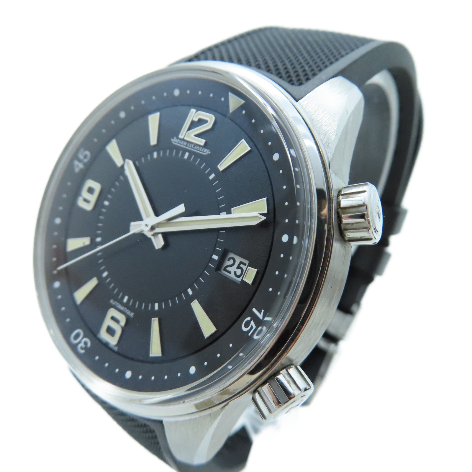 JAEGER-LECOULTRE Polaris Date不鏽鋼/橡膠手錶自動機芯黑色