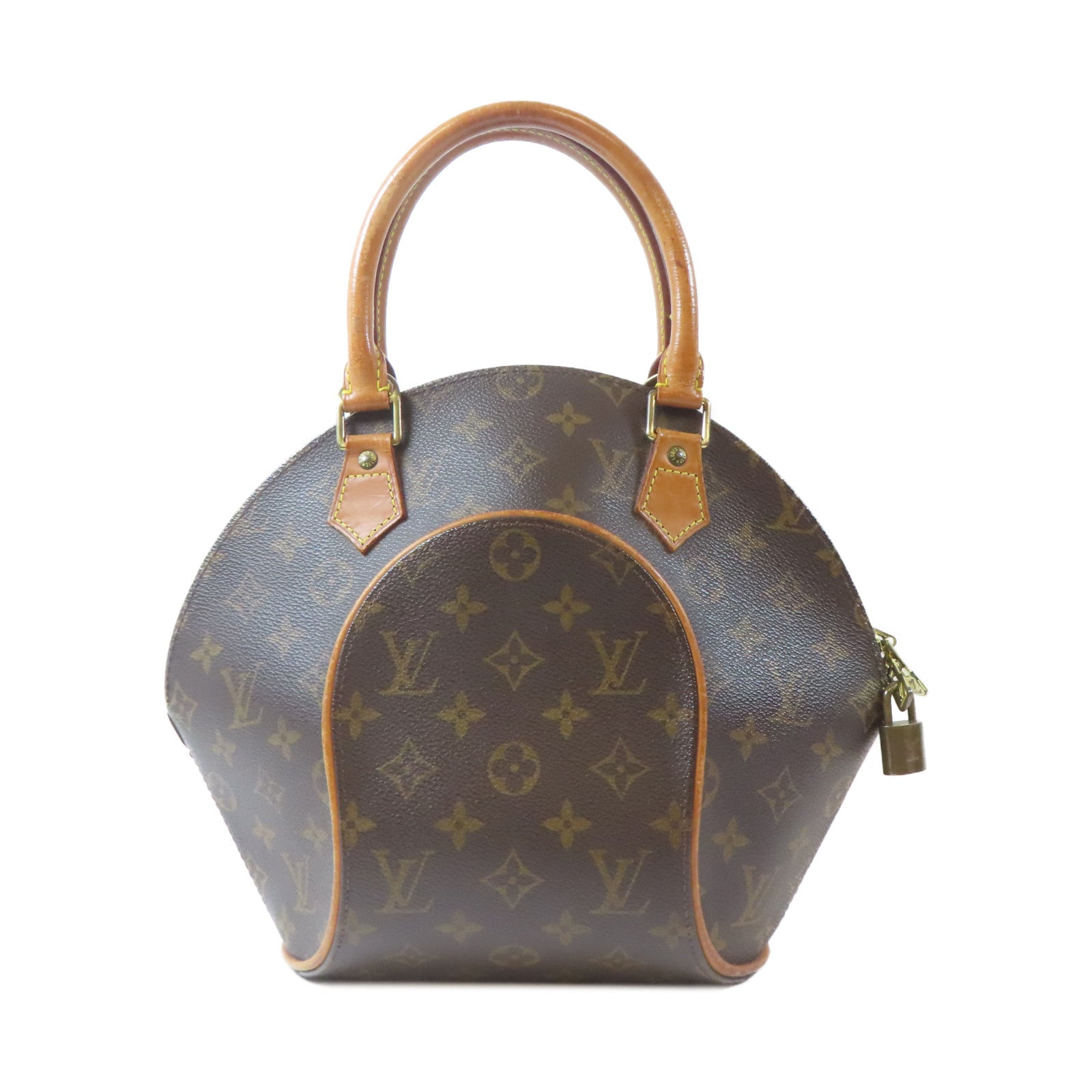 LOUIS VUITTON Monogram Elipse PM金扣手挽袋啡色