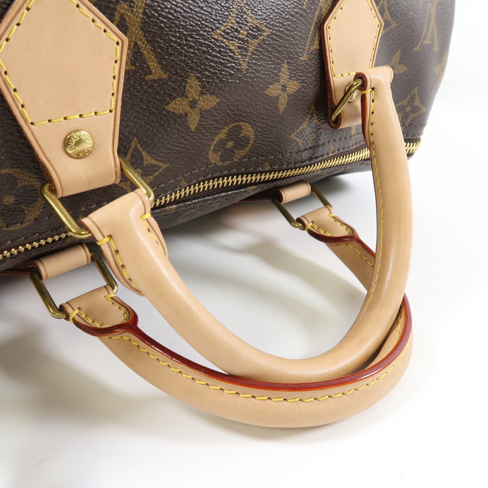 LOUIS VUITTON Monogram Speedy 30金扣手挽袋啡色