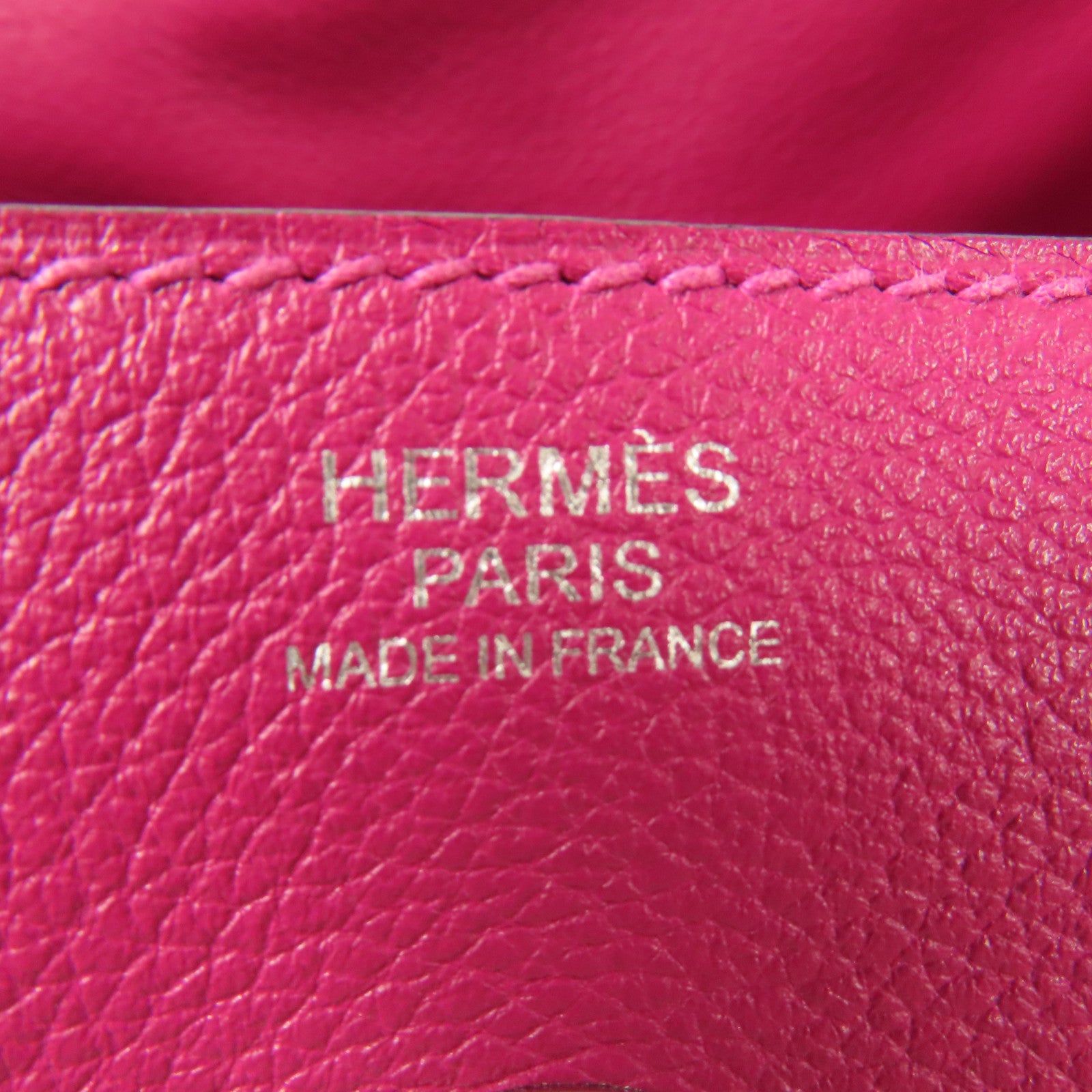 HERMES PHW Lindy 30 2Way Shoulder Hand Bag Evercolor Leather Rose Purple