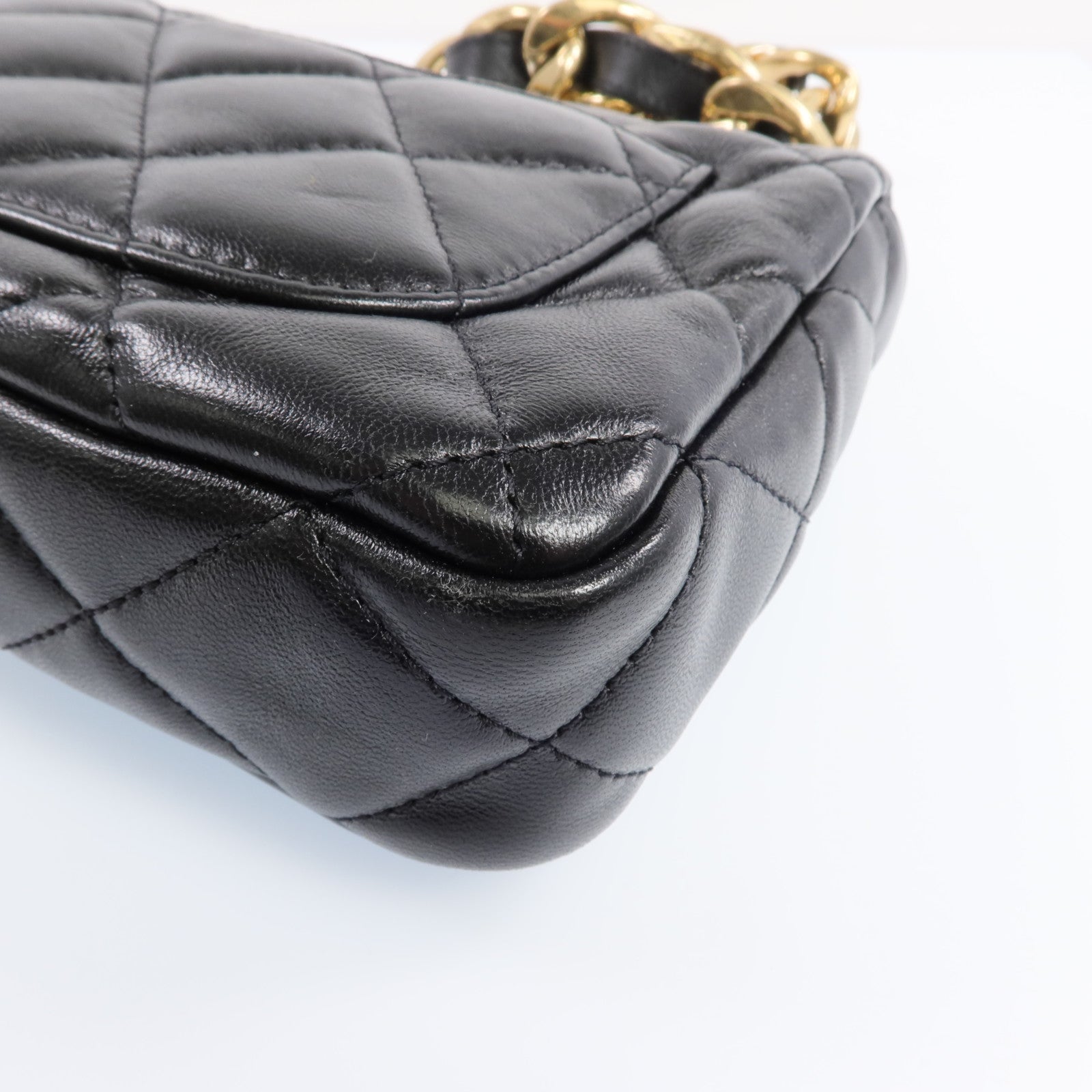 CHANEL 【激減優惠】牛皮皮革Chain Shoulder Bag金扣鏈帶肩背袋
