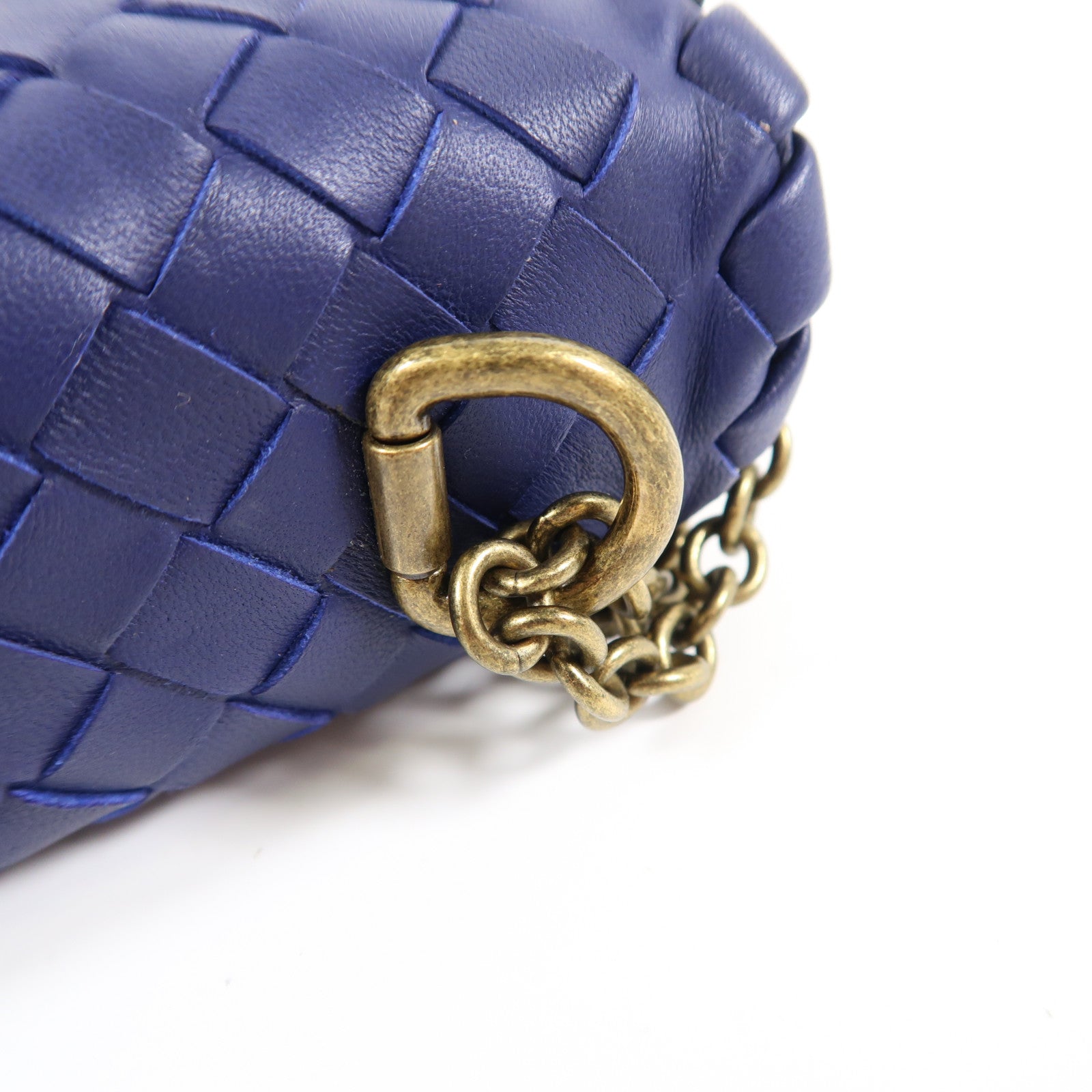 BOTTEGA VENETA 牛皮皮革Chain Shoulder金扣鏈帶肩背袋
