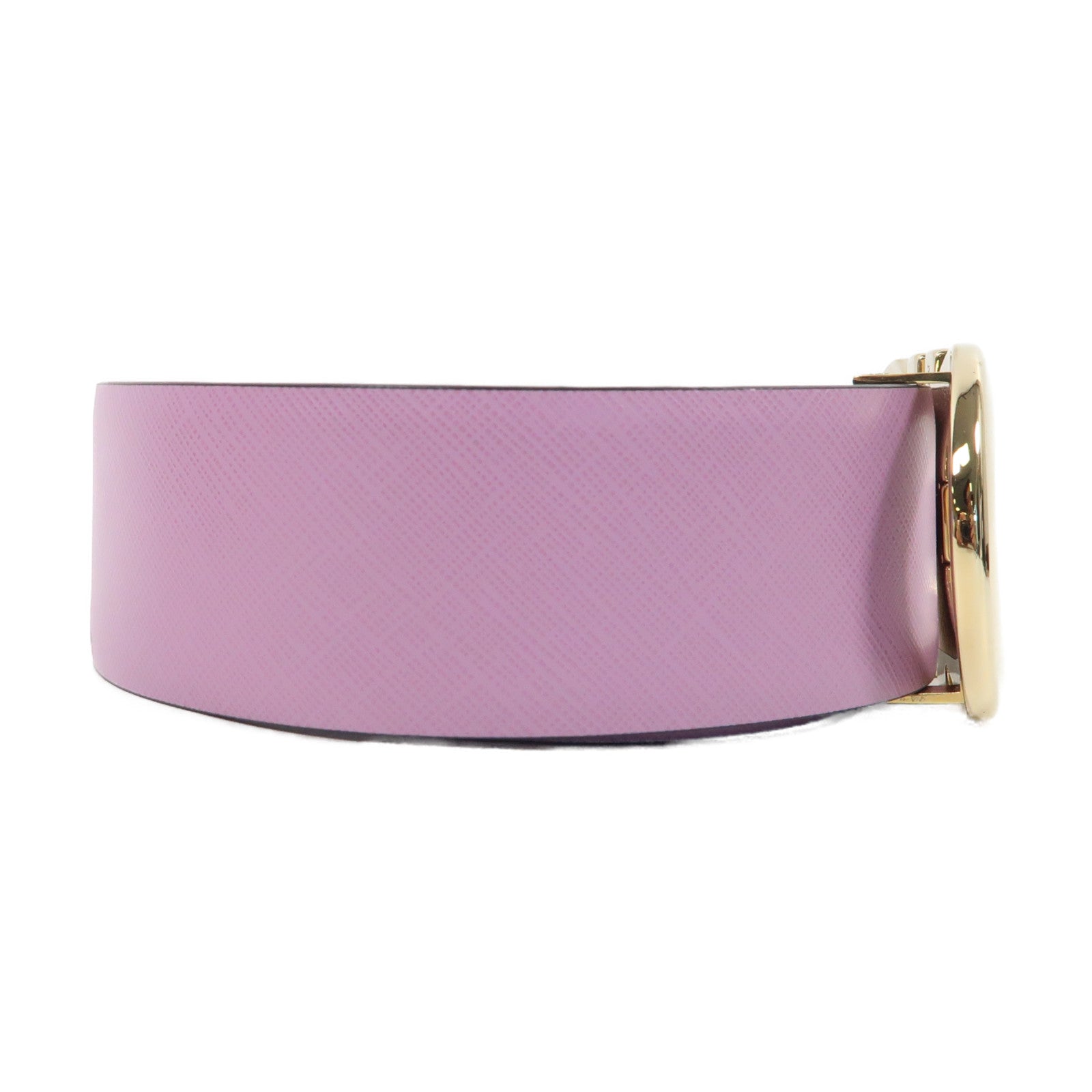 Salvatore Ferragamo 牛皮皮革Belt金扣皮帶紫色