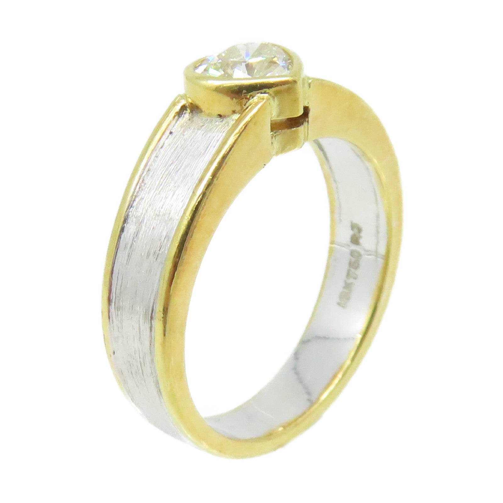 JEWELRY 【激減優惠】18K黃金/白金0.41ct鑽石Diamond Ring戒指US#4.5
