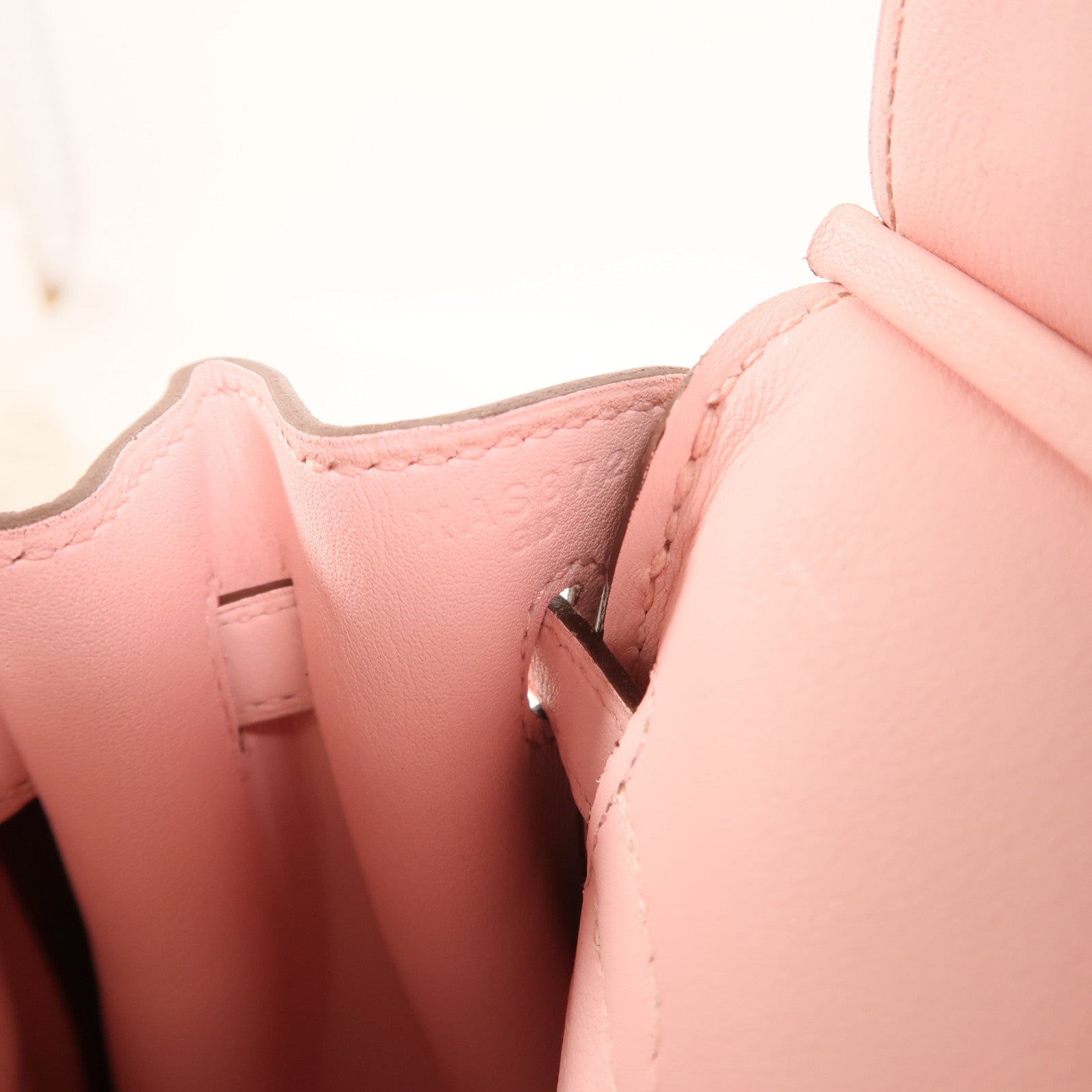 HERMES Swift皮革Birkin 25金扣手挽袋Rose Sakura