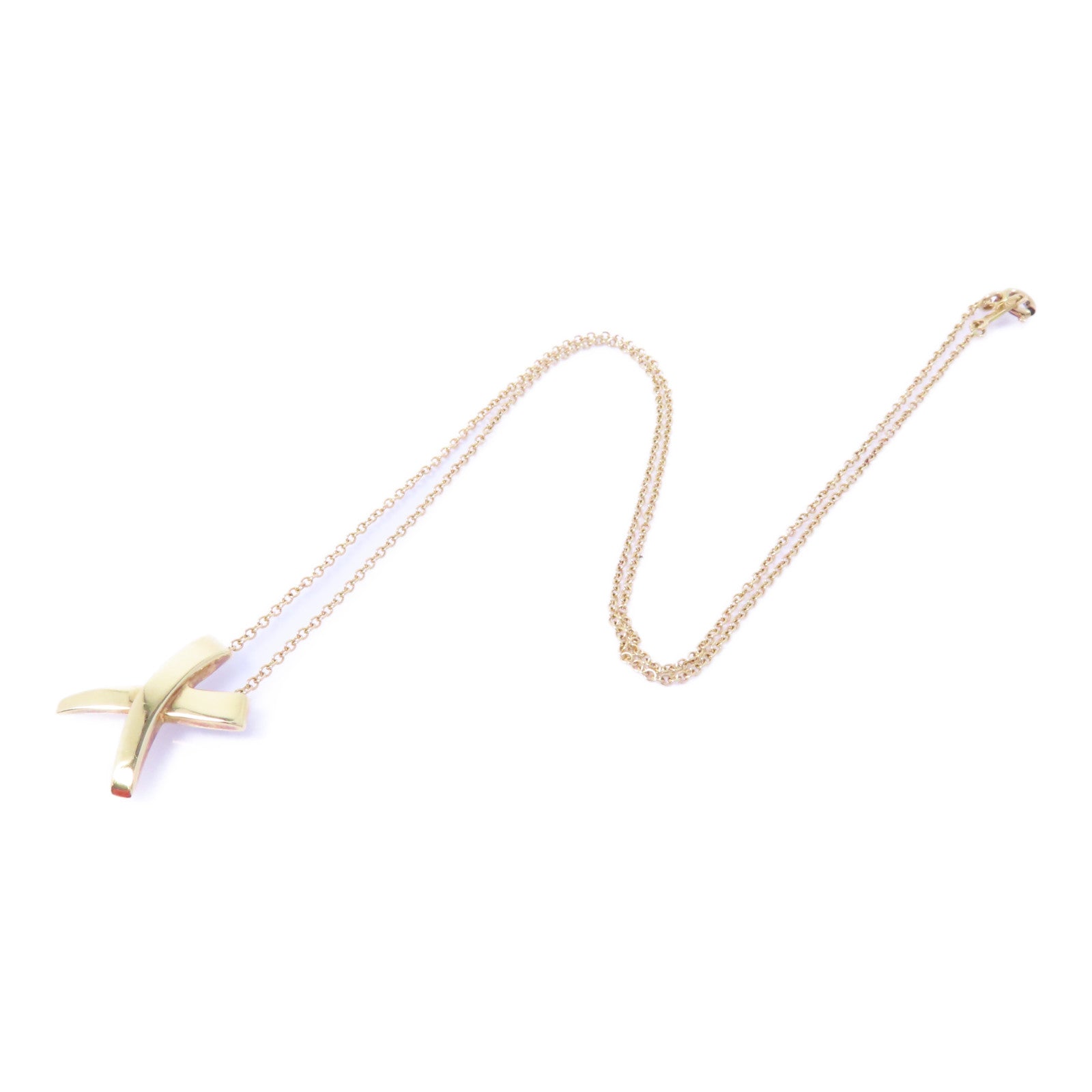 TIFFANY＆CO 18K黃金X Pendant項鍊