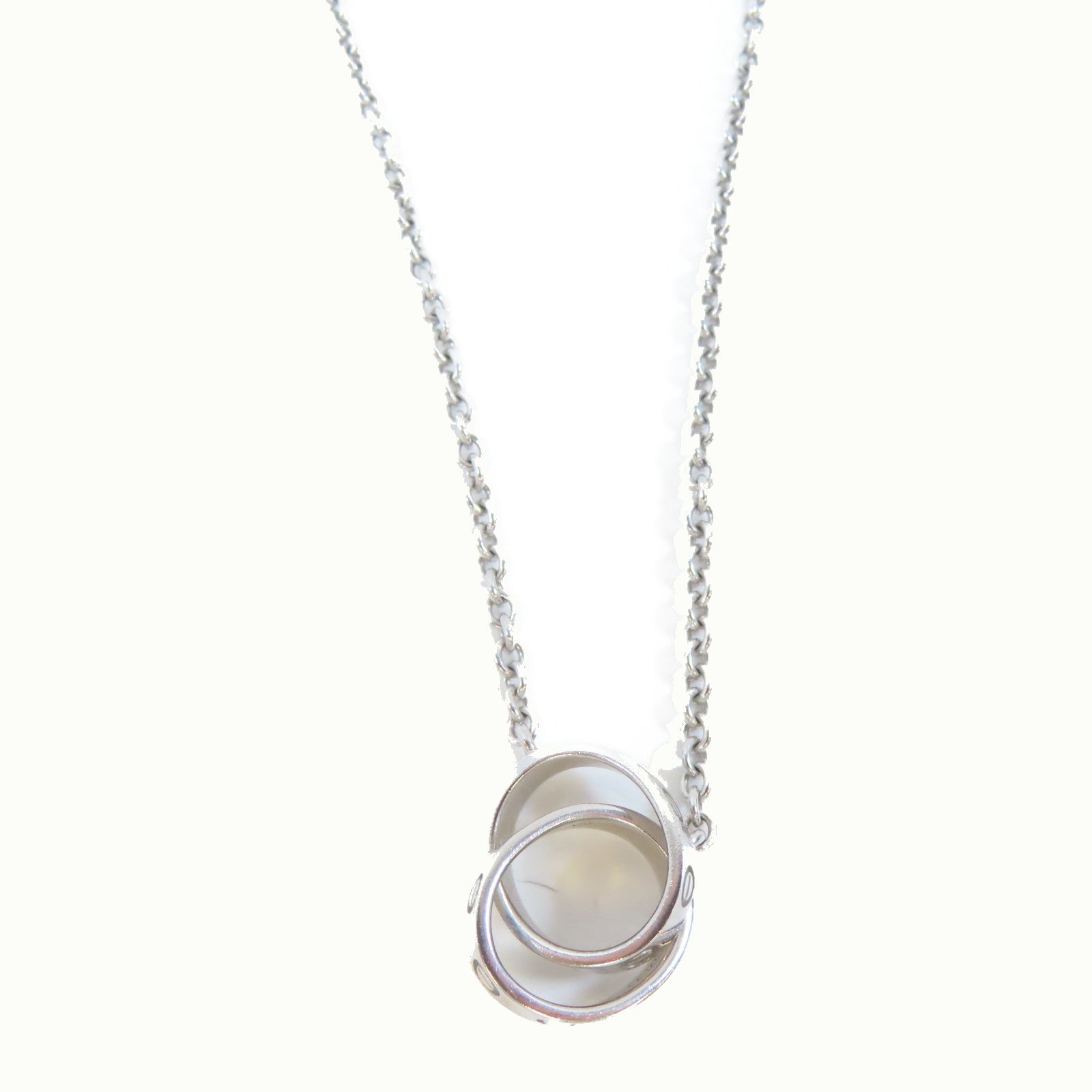CARTIER 【激減優惠】18K白金Baby Love Necklace項鍊#42cm