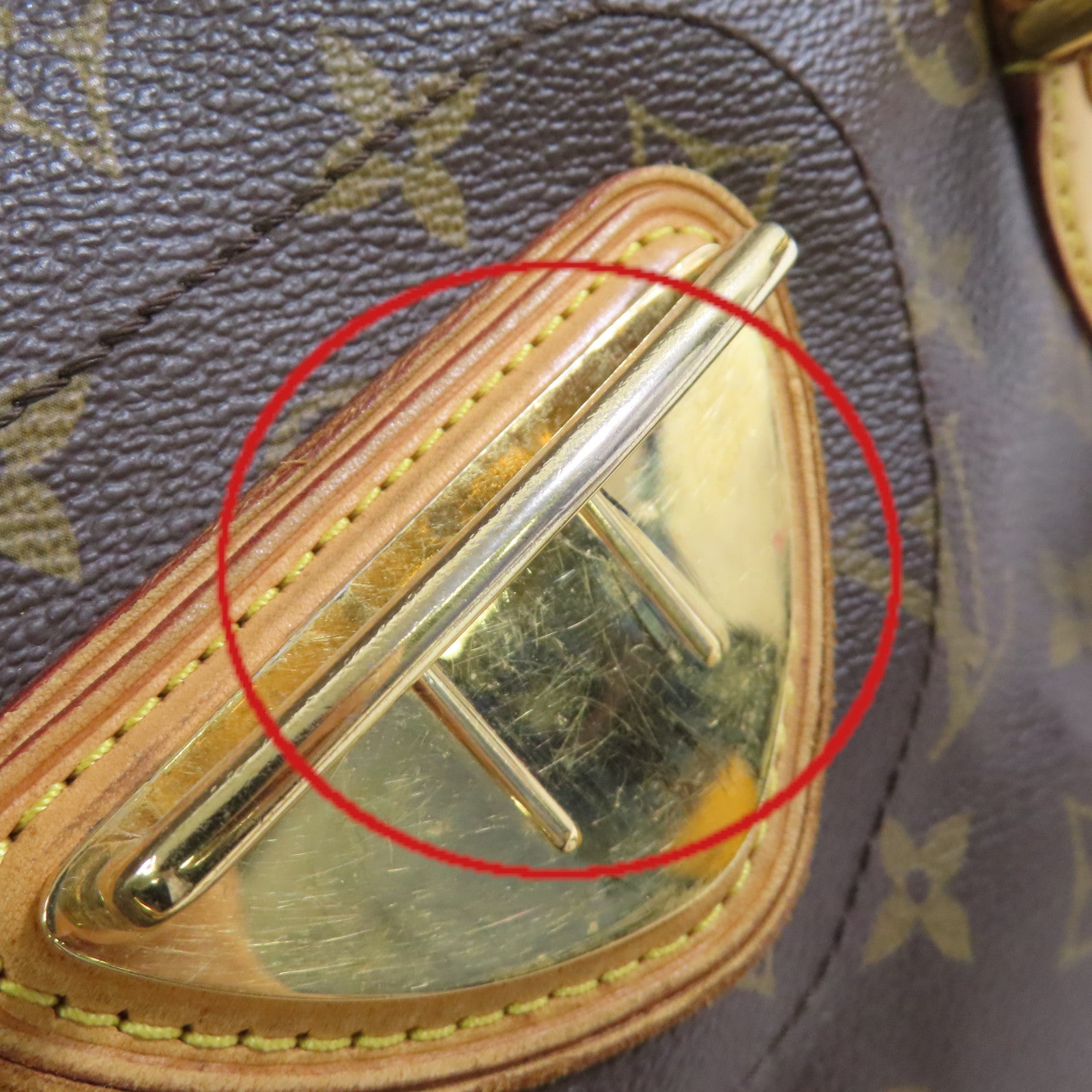 LOUIS VUITTON Monogram Beverly GM Shoulder Bag金扣肩背袋啡色