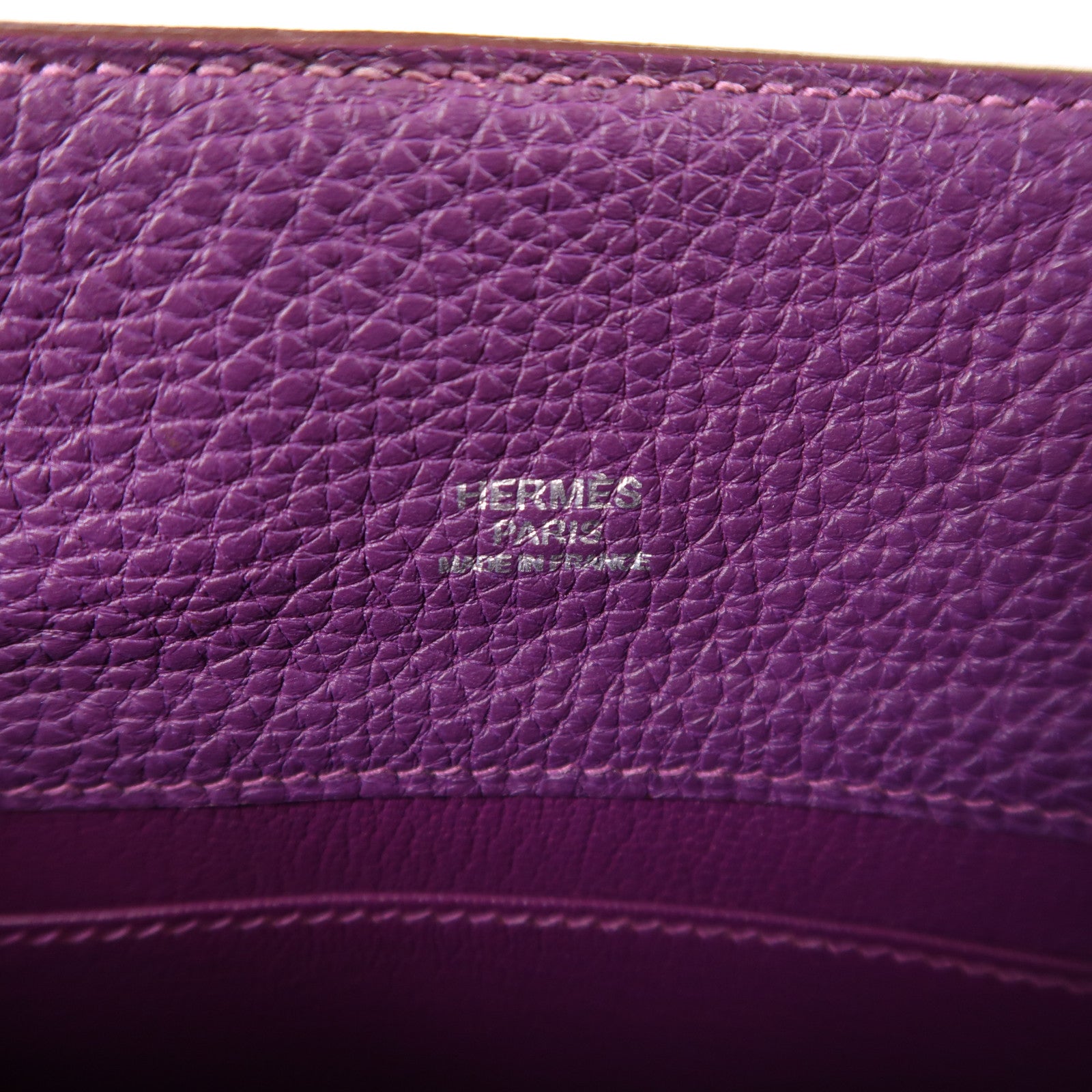 HERMES Clemence皮革So Kelly 22銀扣肩背袋