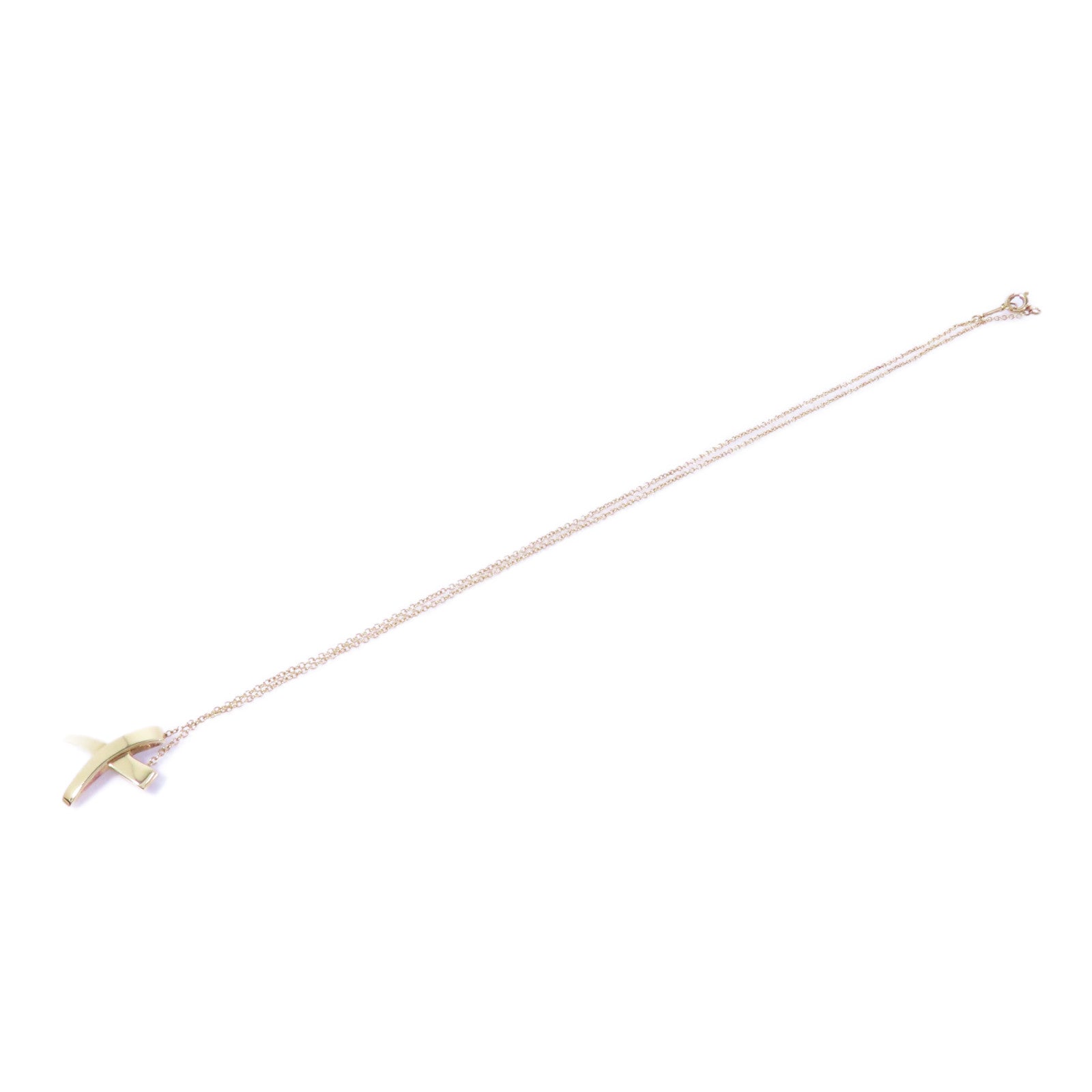TIFFANY＆CO 18K黃金X Pendant項鍊