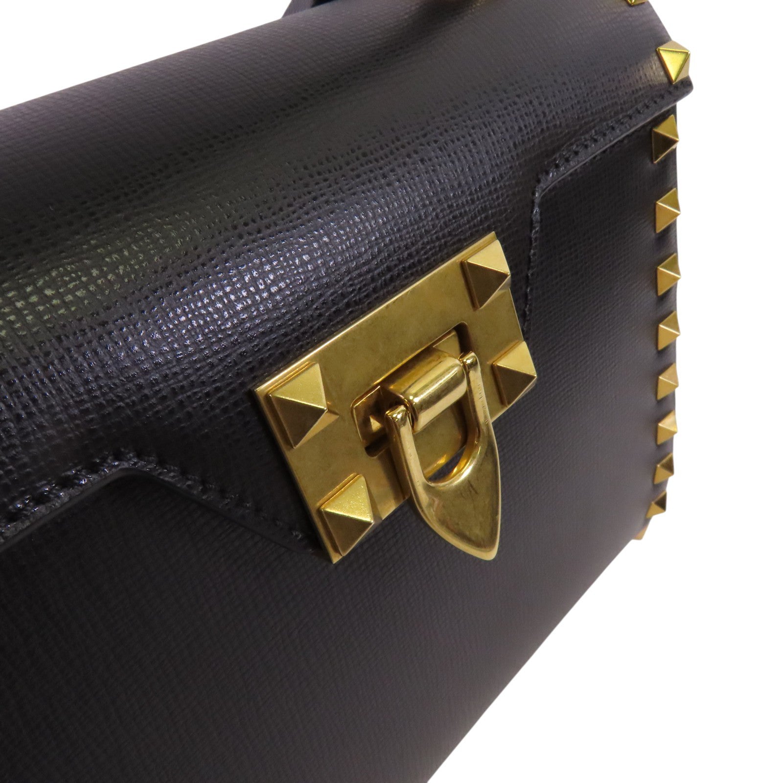 Valentino 牛皮皮革Garavani Alcove金扣手挽肩背兩用袋