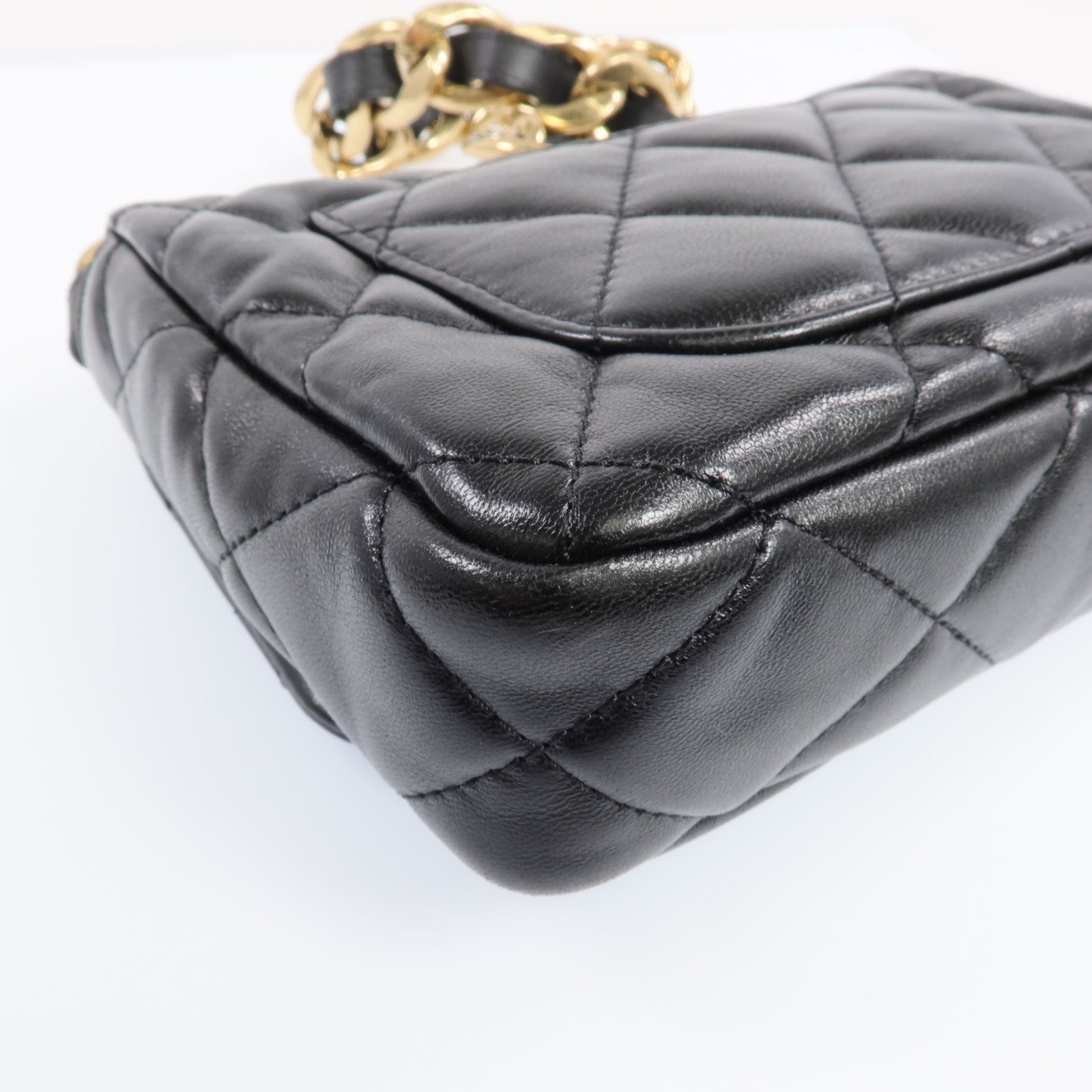 CHANEL 【激減優惠】牛皮皮革Chain Shoulder Bag金扣鏈帶肩背袋