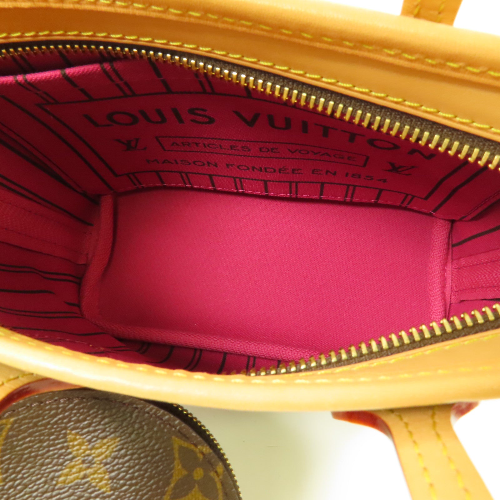 LOUIS VUITTON Monogram Neverfull BB金扣手挽肩背兩用袋
