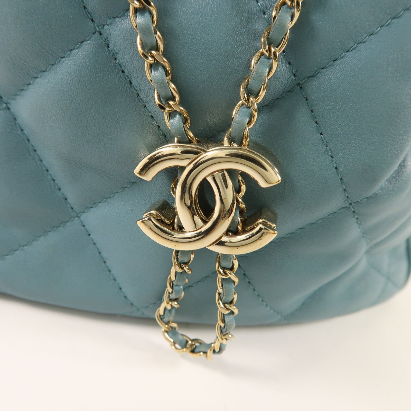 CHANEL 羊皮皮革Chain Shoulder Bag金扣鏈帶肩背袋