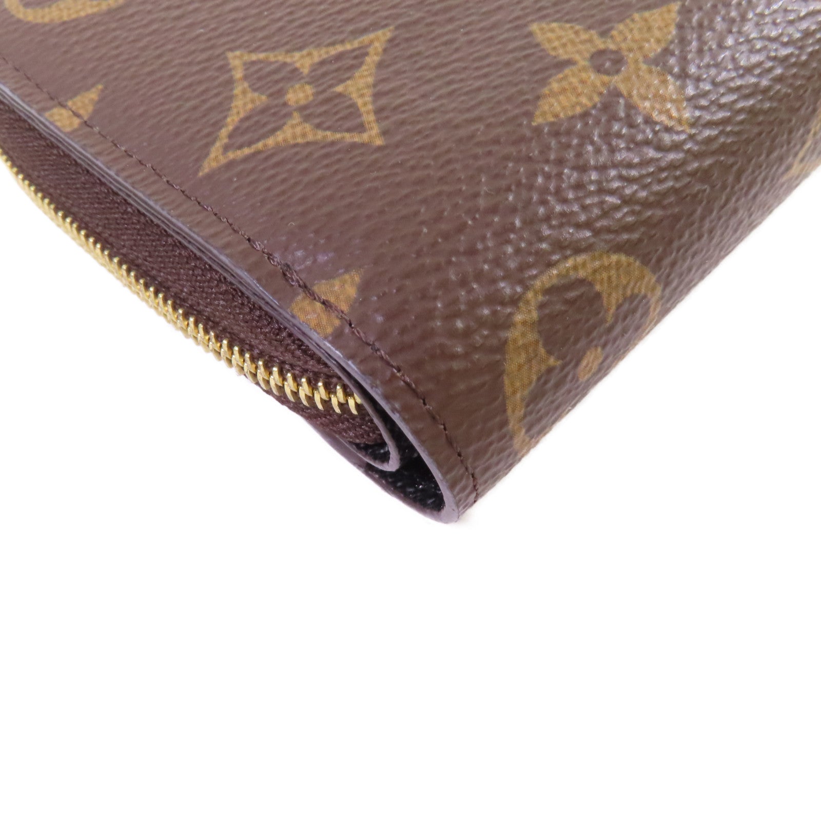 LOUIS VUITTON Monogram Lou Wallet金扣迷你錢包啡色