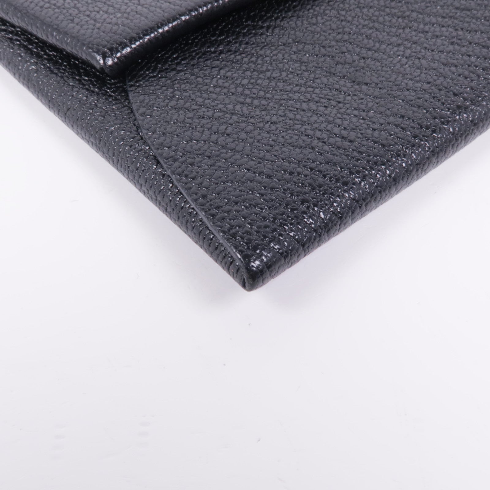 HERMES Chevre皮革Coin Purse銀扣零錢包Noir