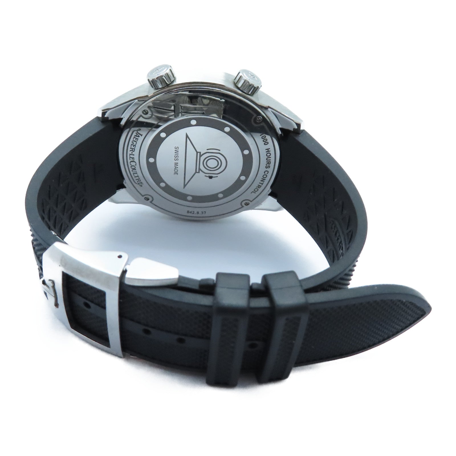 JAEGER-LECOULTRE Polaris Date不鏽鋼/橡膠手錶自動機芯黑色