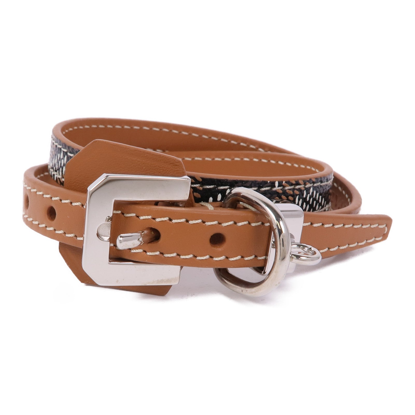 GOYARD 皮革Bracelet銀扣手帶