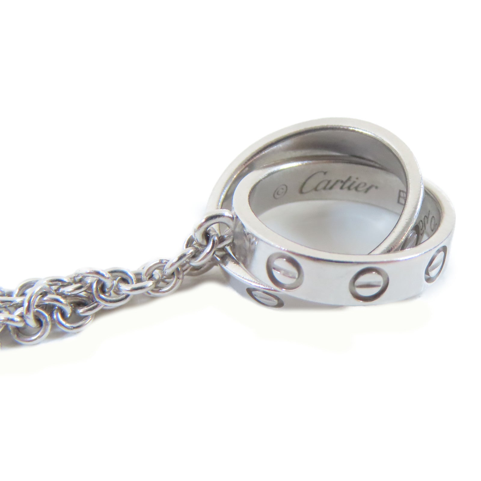 CARTIER 【激減優惠】18K白金Baby Love Necklace項鍊#42cm