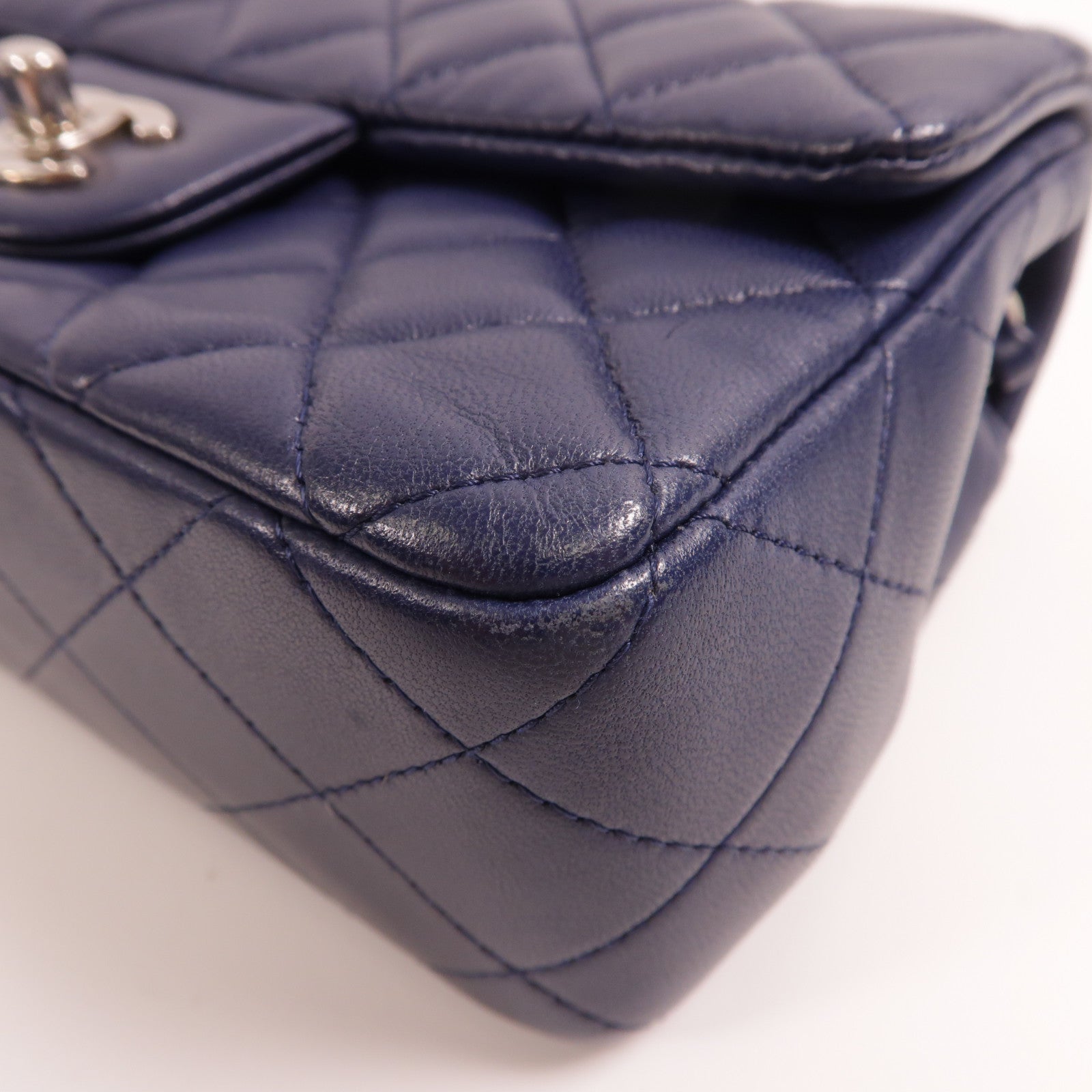 CHANEL 羊皮皮革Classic 20銀扣鏈帶肩背袋