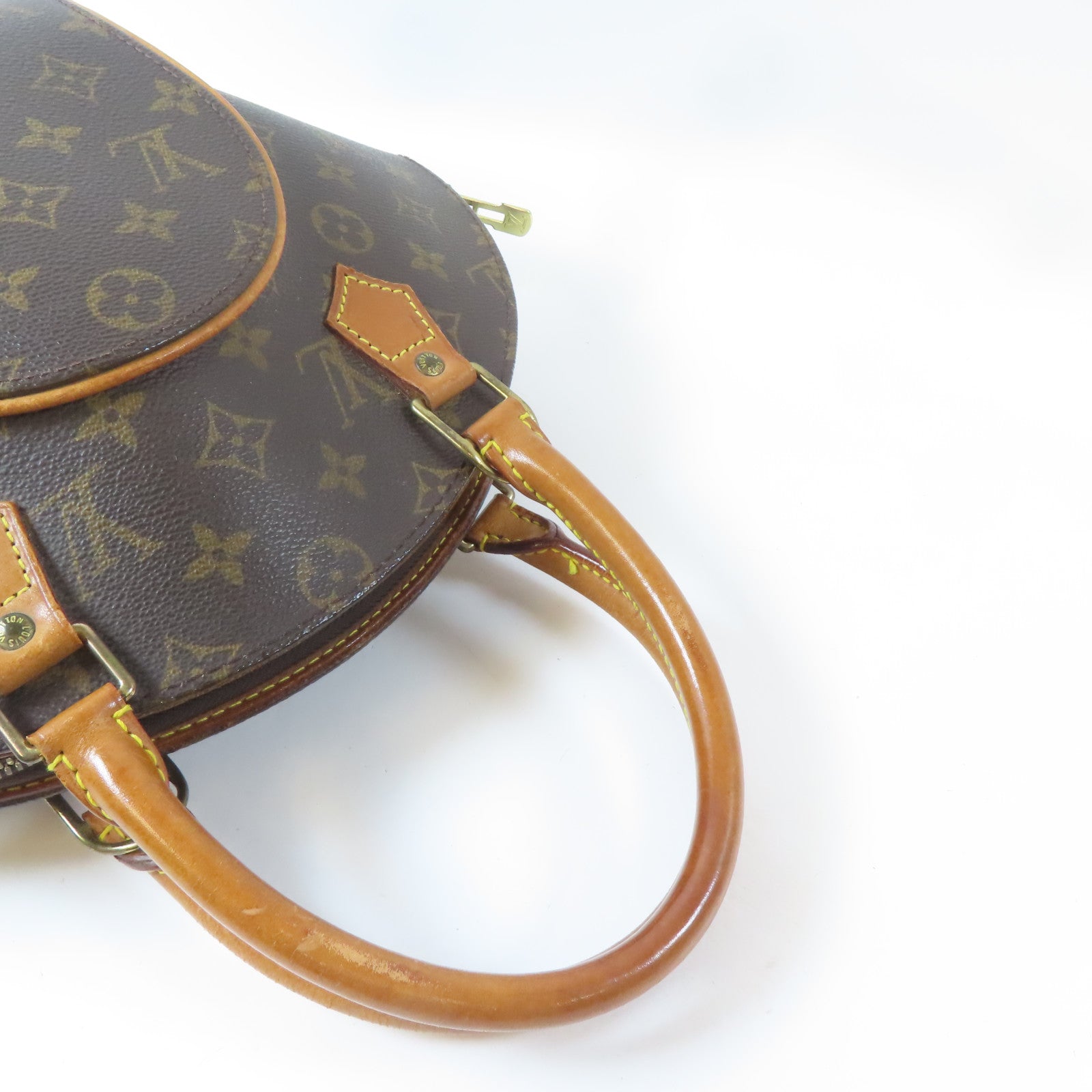 LOUIS VUITTON Monogram Elipse PM金扣手挽袋啡色
