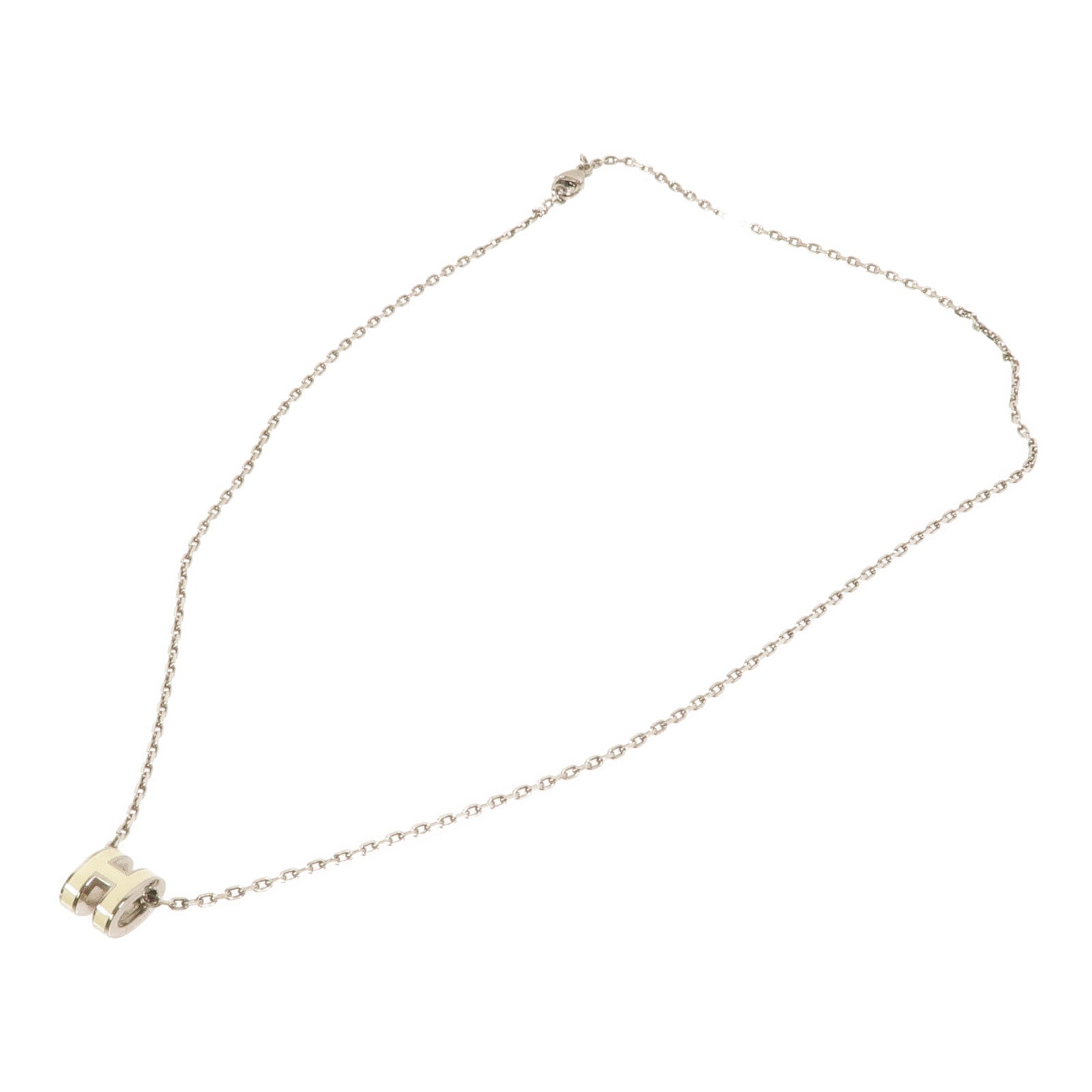 HERMES 金屬Mini Pop H項鍊Blanc