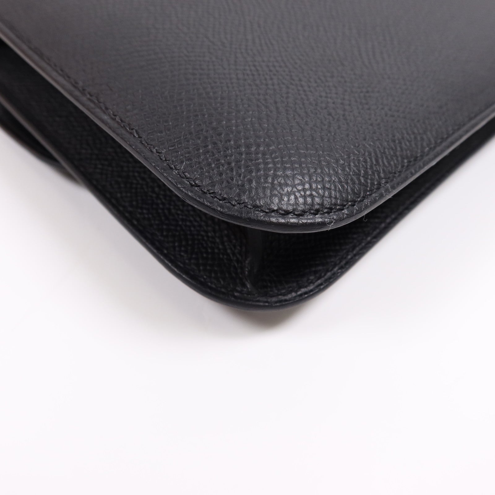 HERMES Epsom皮革Constance Elan金扣肩背袋Noir