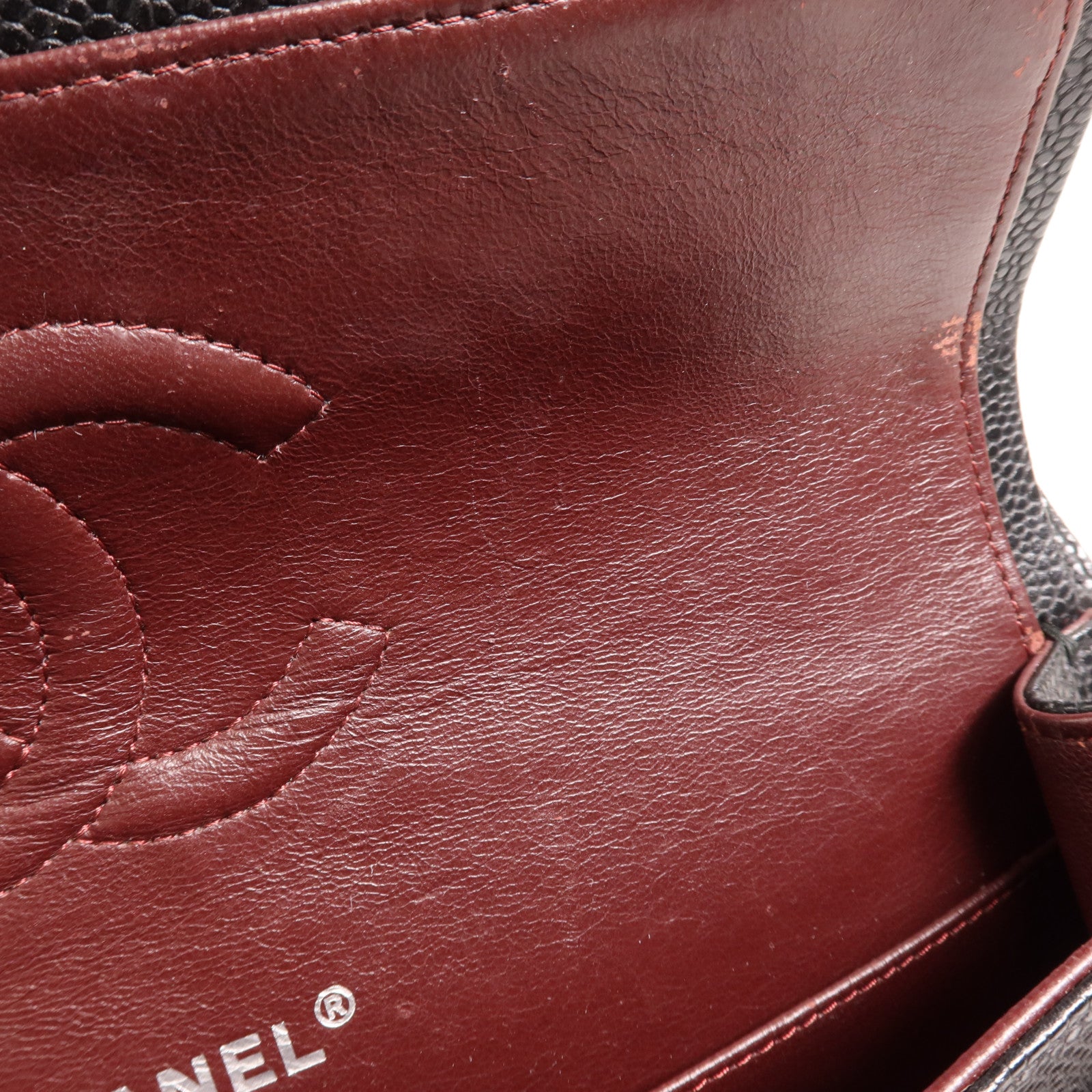 CHANEL 牛皮皮革Classic 25銀扣鏈帶肩背袋