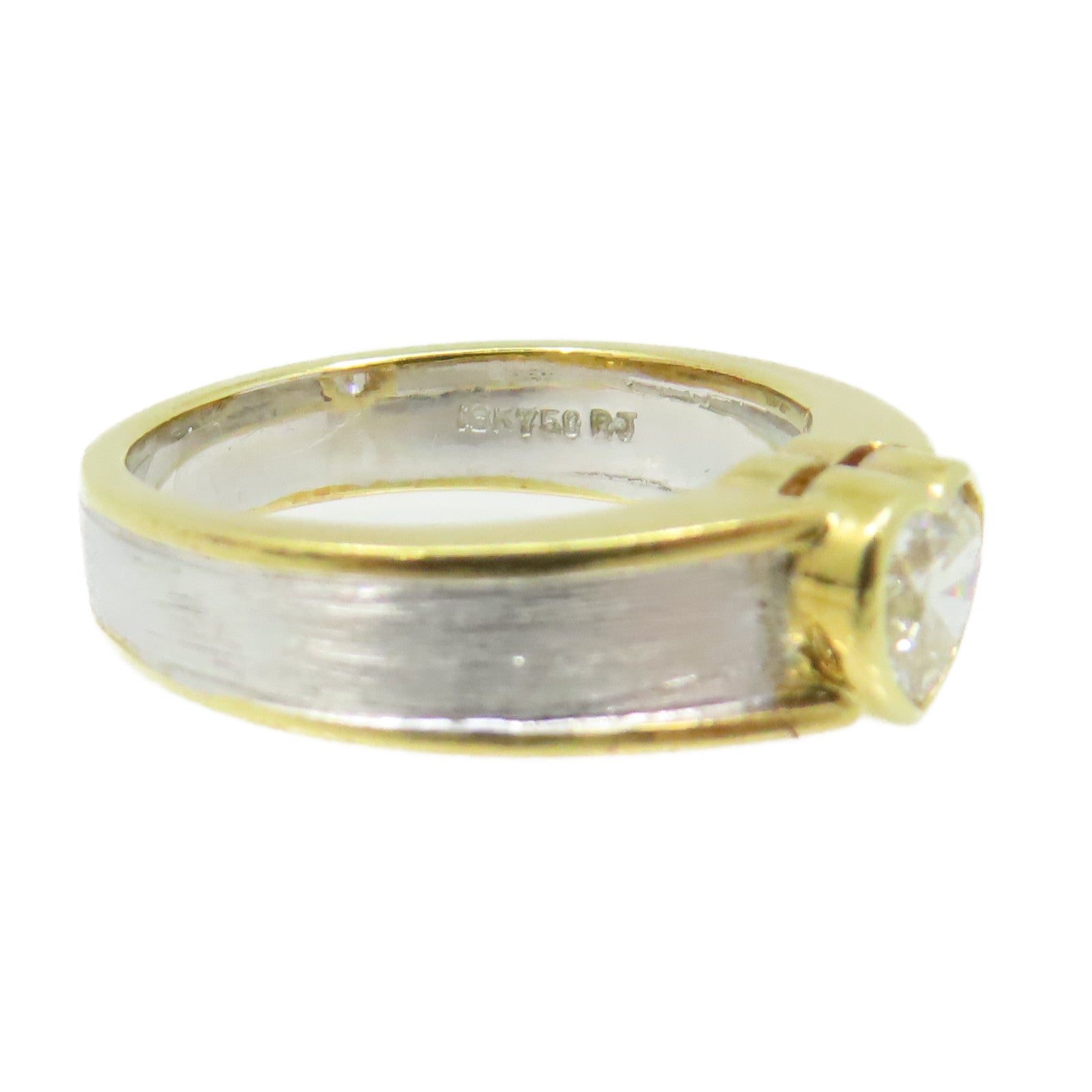 JEWELRY 【激減優惠】18K黃金/白金0.41ct鑽石Diamond Ring戒指US#4.5