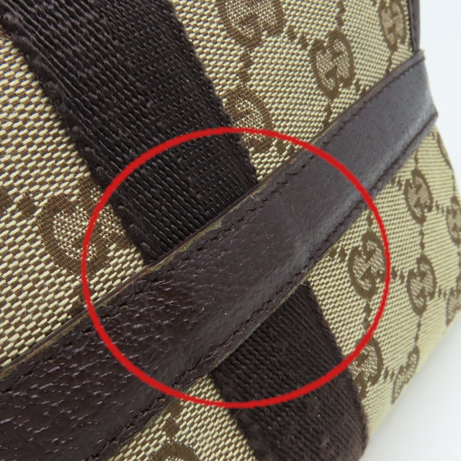 GUCCI GG帆布Waist Body Bag銀扣腰包啡色
