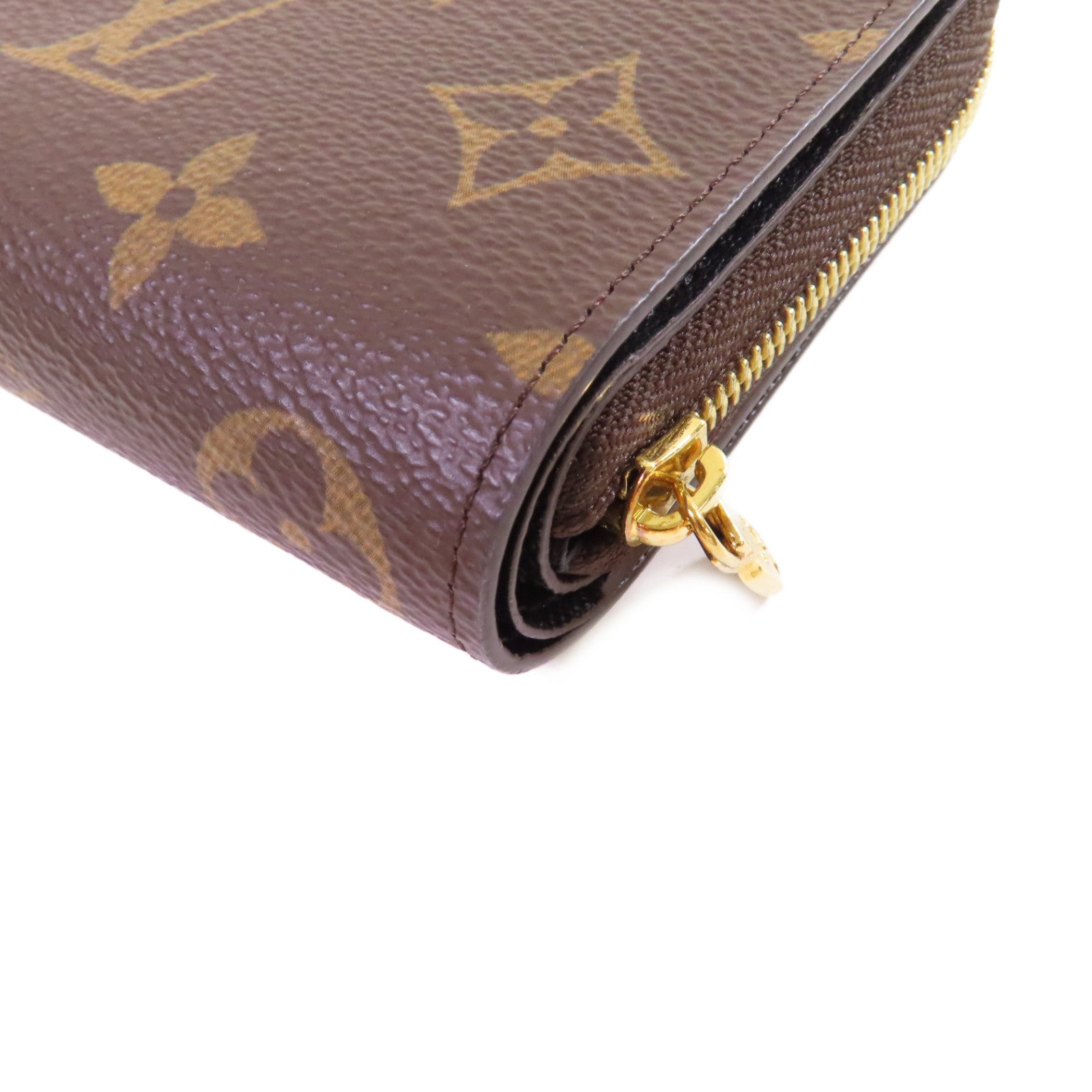 LOUIS VUITTON Monogram Lou Wallet金扣迷你錢包啡色