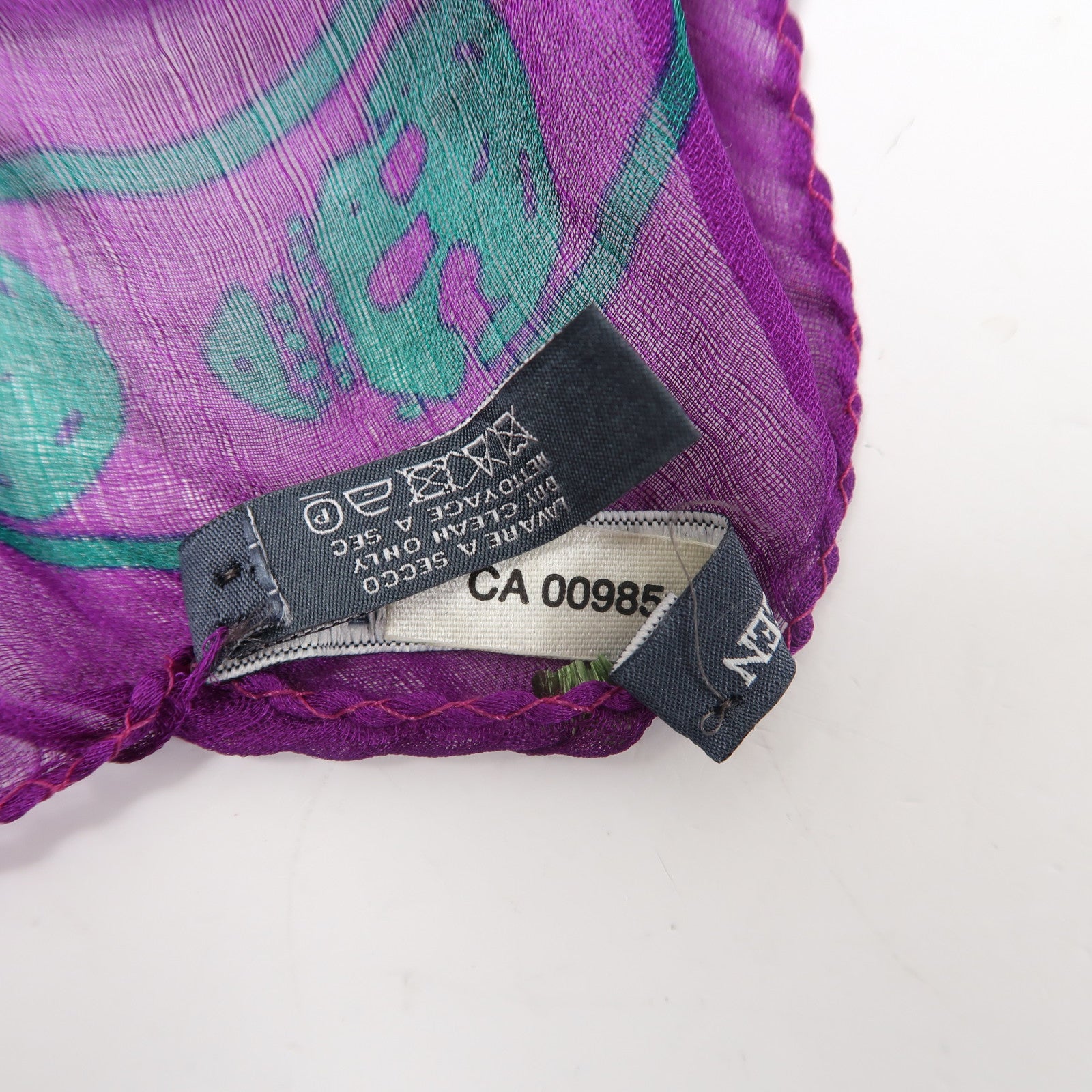 Alexander McQueen 絲質Alexander Mcqueen Scarf絲巾紫色/綠色