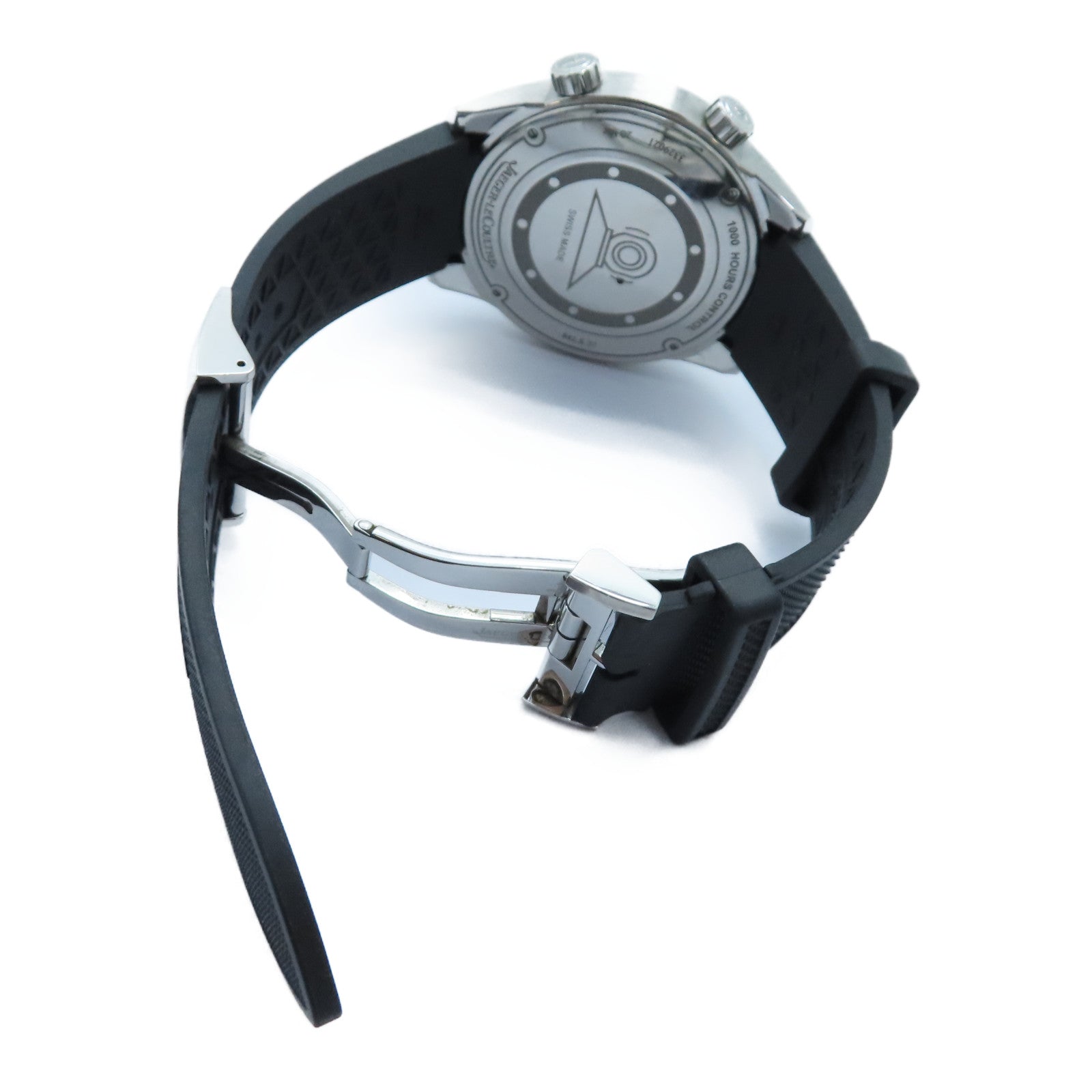 JAEGER-LECOULTRE Polaris Date不鏽鋼/橡膠手錶自動機芯黑色