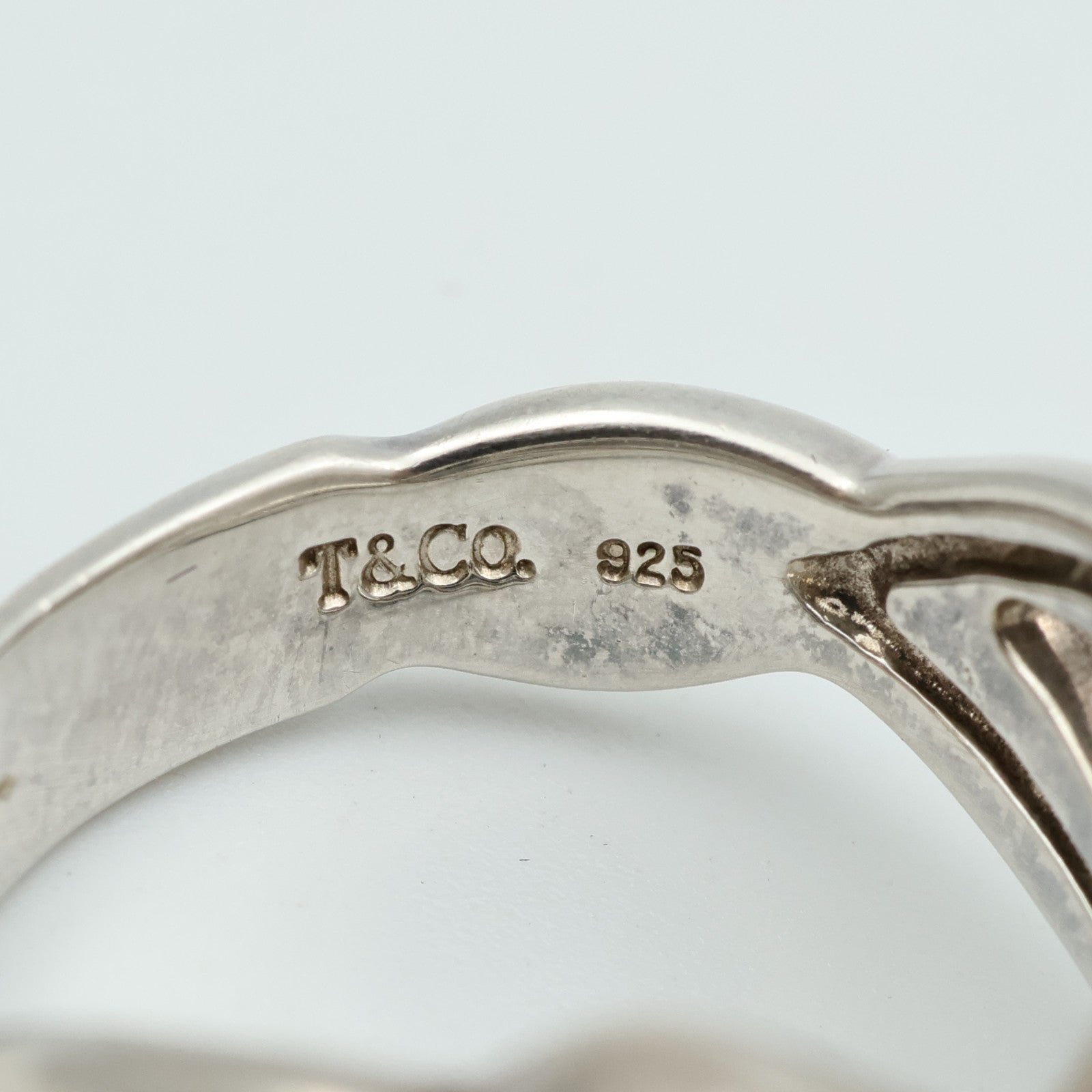 TIFFANY＆CO 925純銀Double Heart Ring戒指US#5