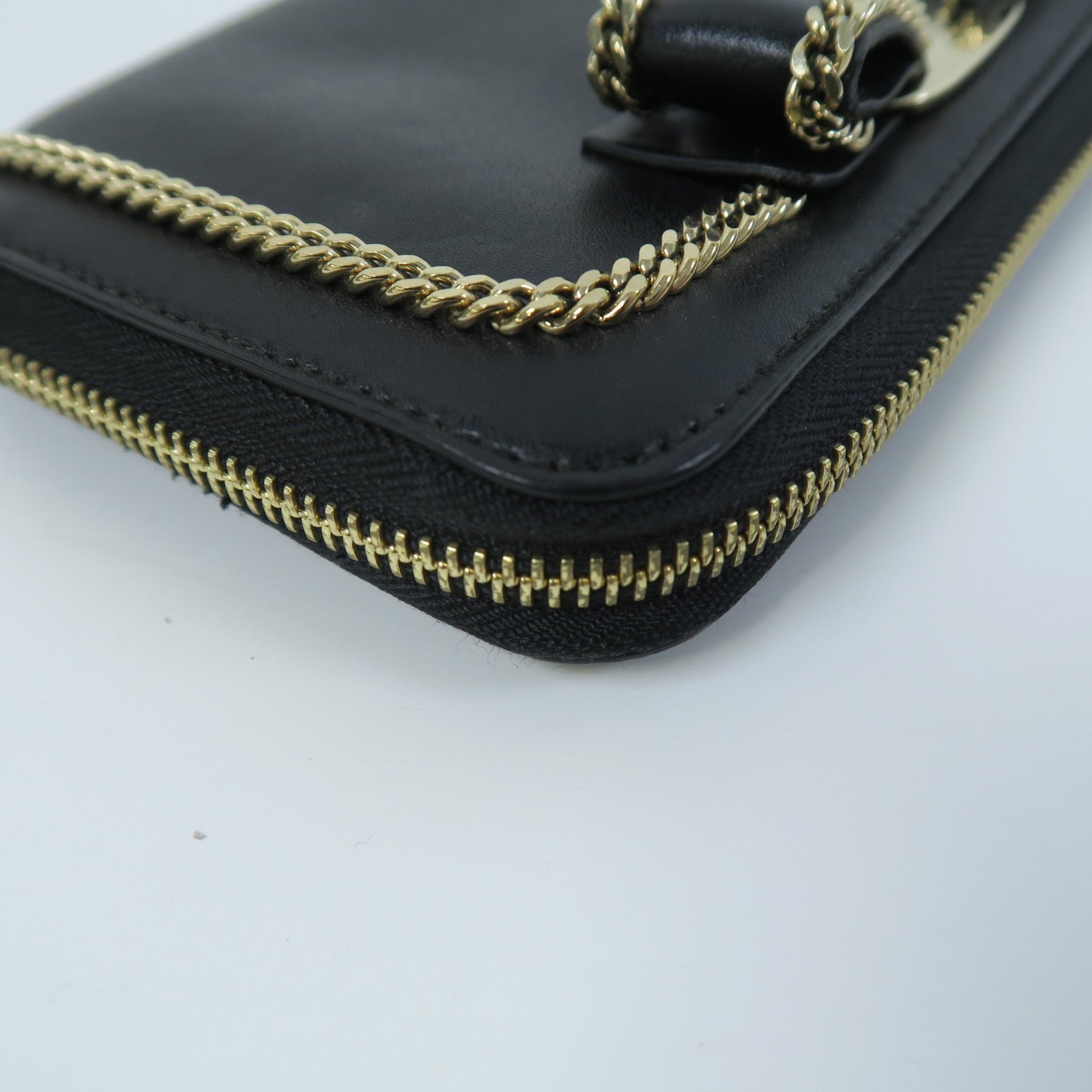 Salvatore Ferragamo 【激減優惠】牛皮皮革Long Wallet金扣長錢包黑色