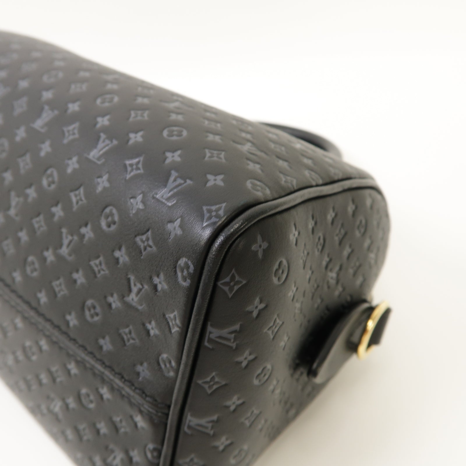 LOUIS VUITTON Nanogram Speedy Bandouliere 20金扣手挽肩背兩用袋黒色