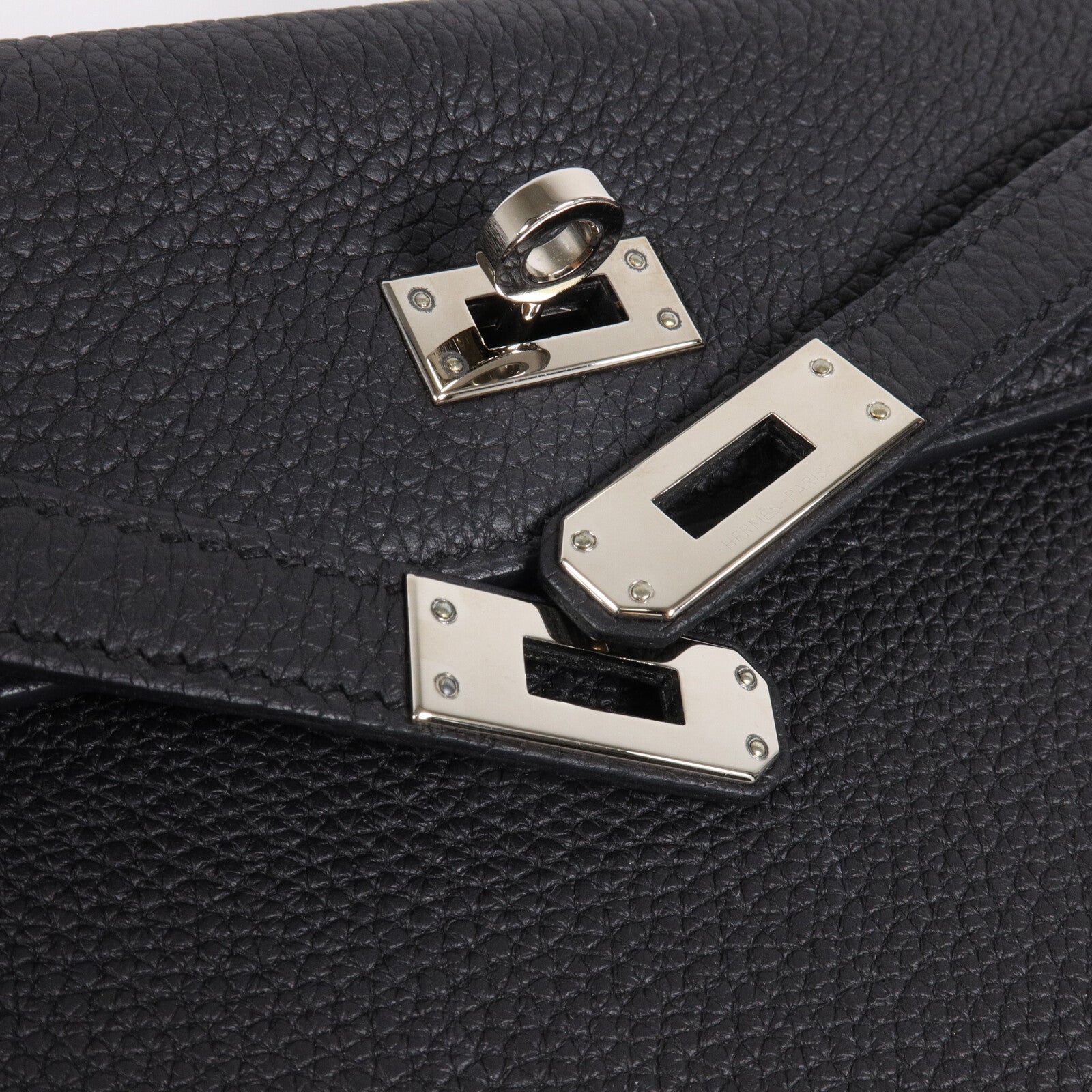 HERMES Togo皮革Kelly 25手挽肩背兩用袋Noir