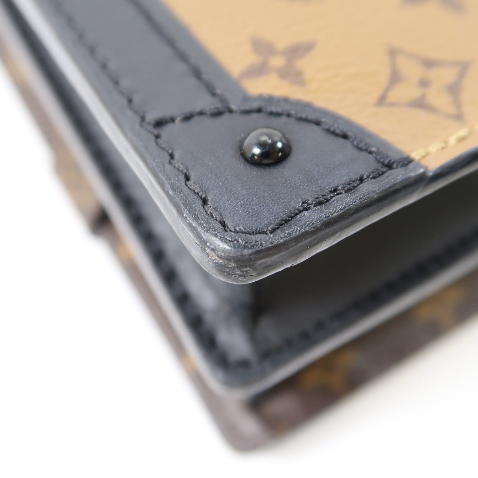 LOUIS VUITTON 【激減優惠】Monogram Trunk Clutch金扣肩背袋啡色