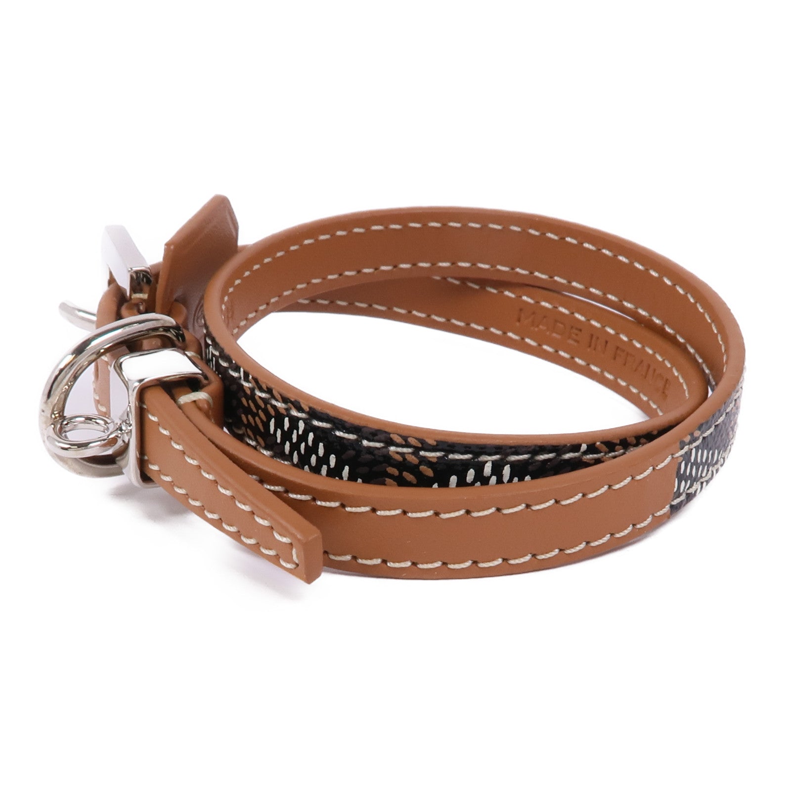 GOYARD 皮革Bracelet銀扣手帶