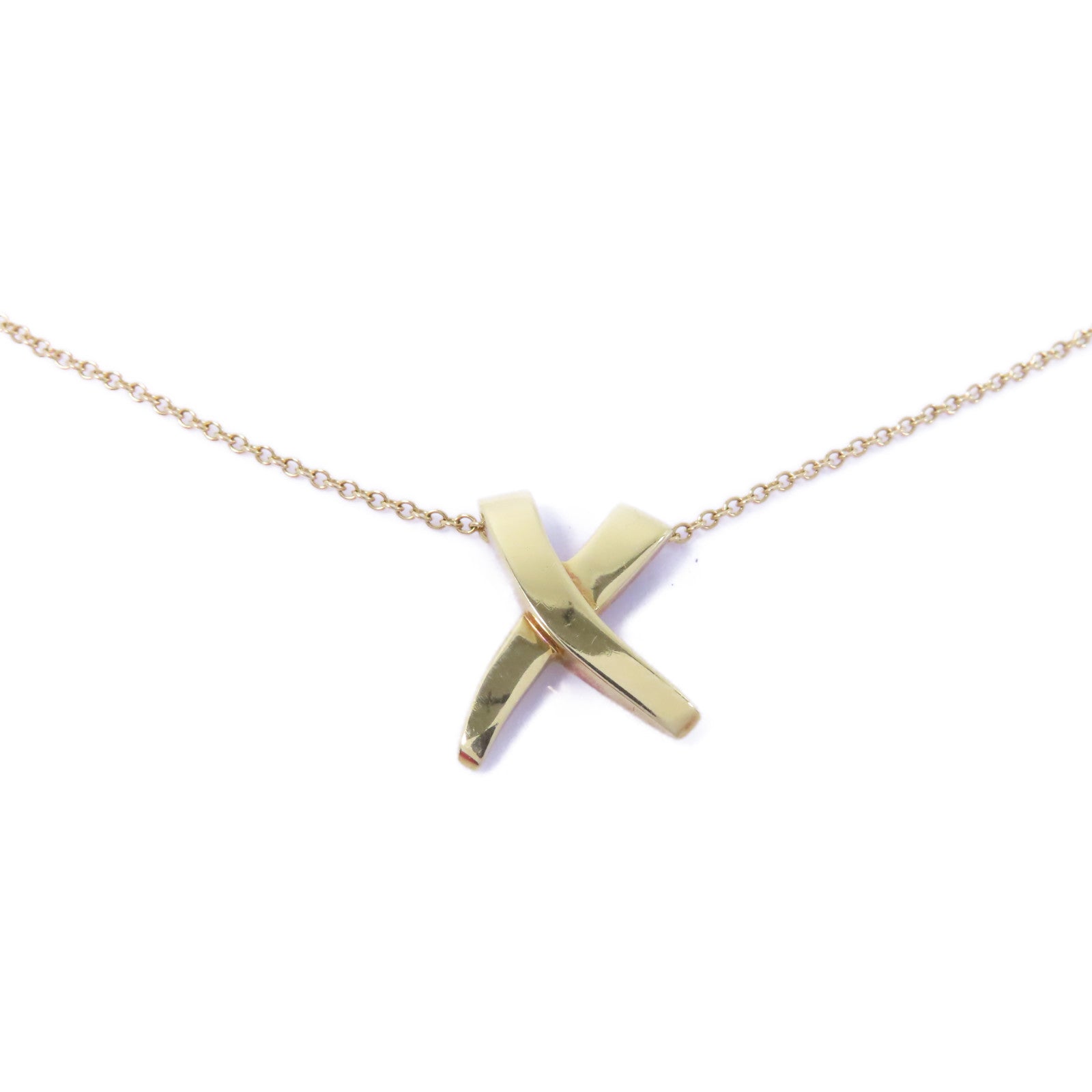 TIFFANY＆CO 18K黃金X Pendant項鍊