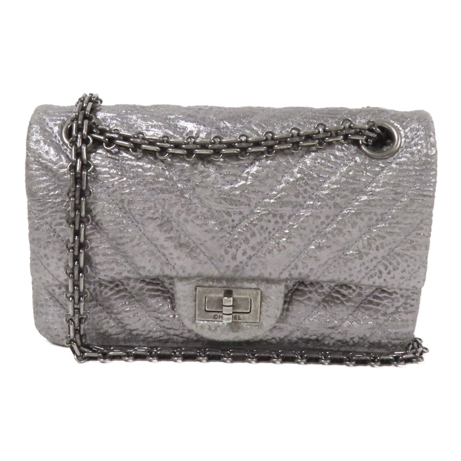 CHANEL 【激減優惠】牛皮皮革2.55 Mini鏈帶肩背袋