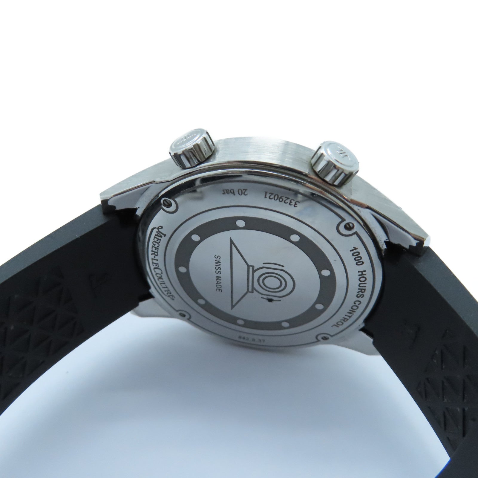 JAEGER-LECOULTRE Polaris Date不鏽鋼/橡膠手錶自動機芯黑色