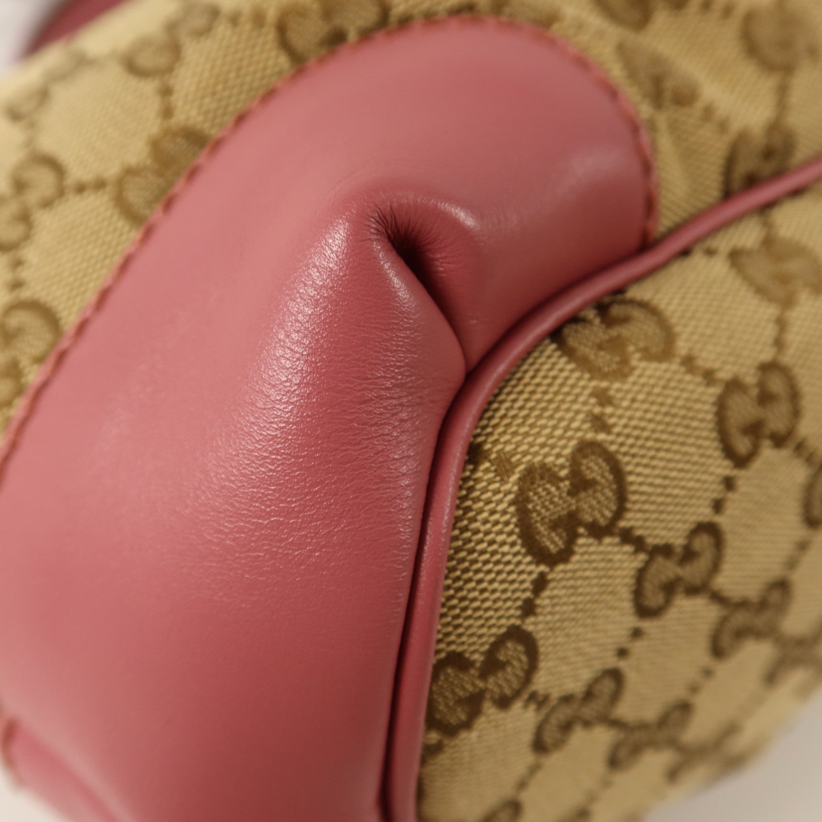 GUCCI GG帆布2Way Shoulder金扣手挽肩背兩用袋