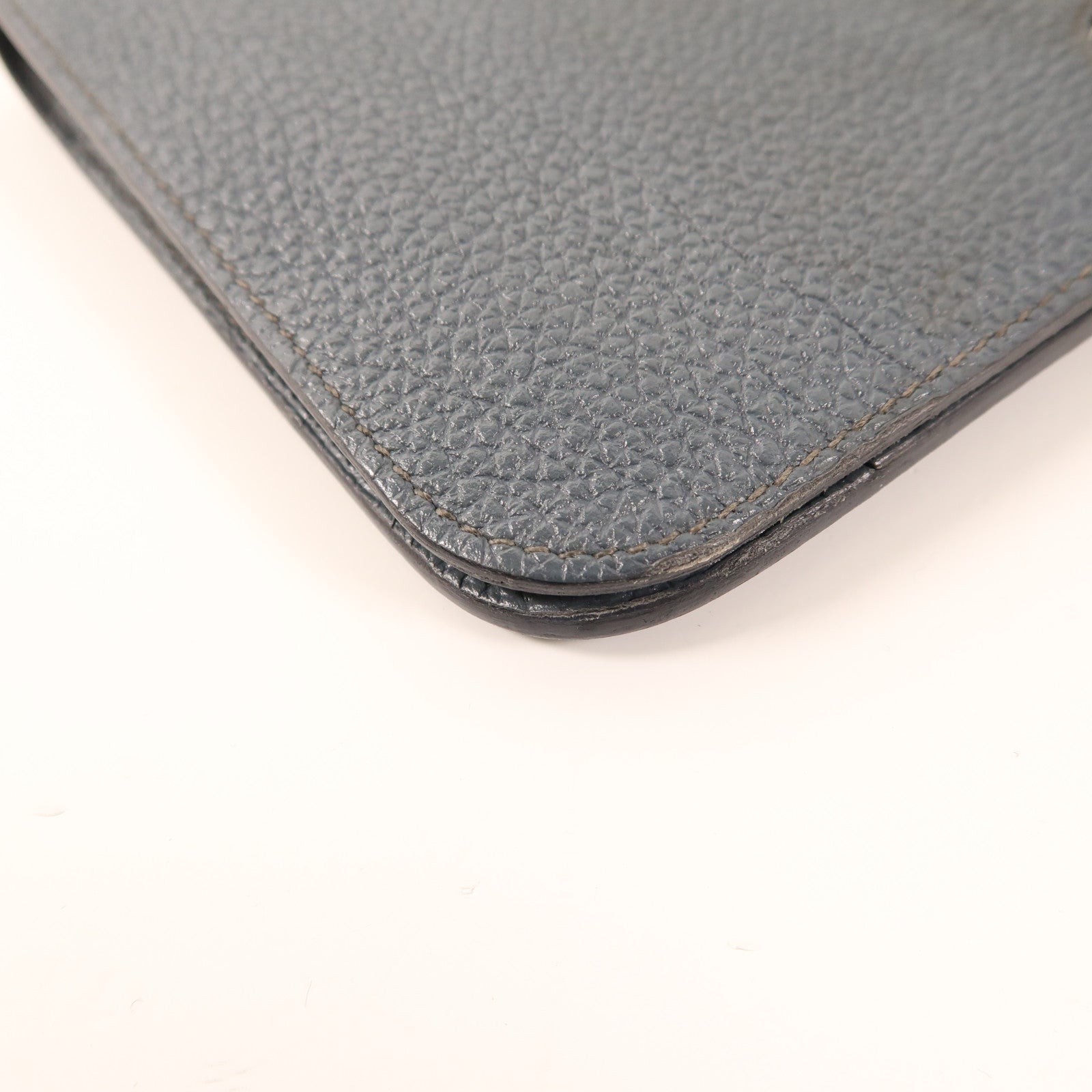 HERMES PHW Dogon GM Long Wallet Togo Leather Grey