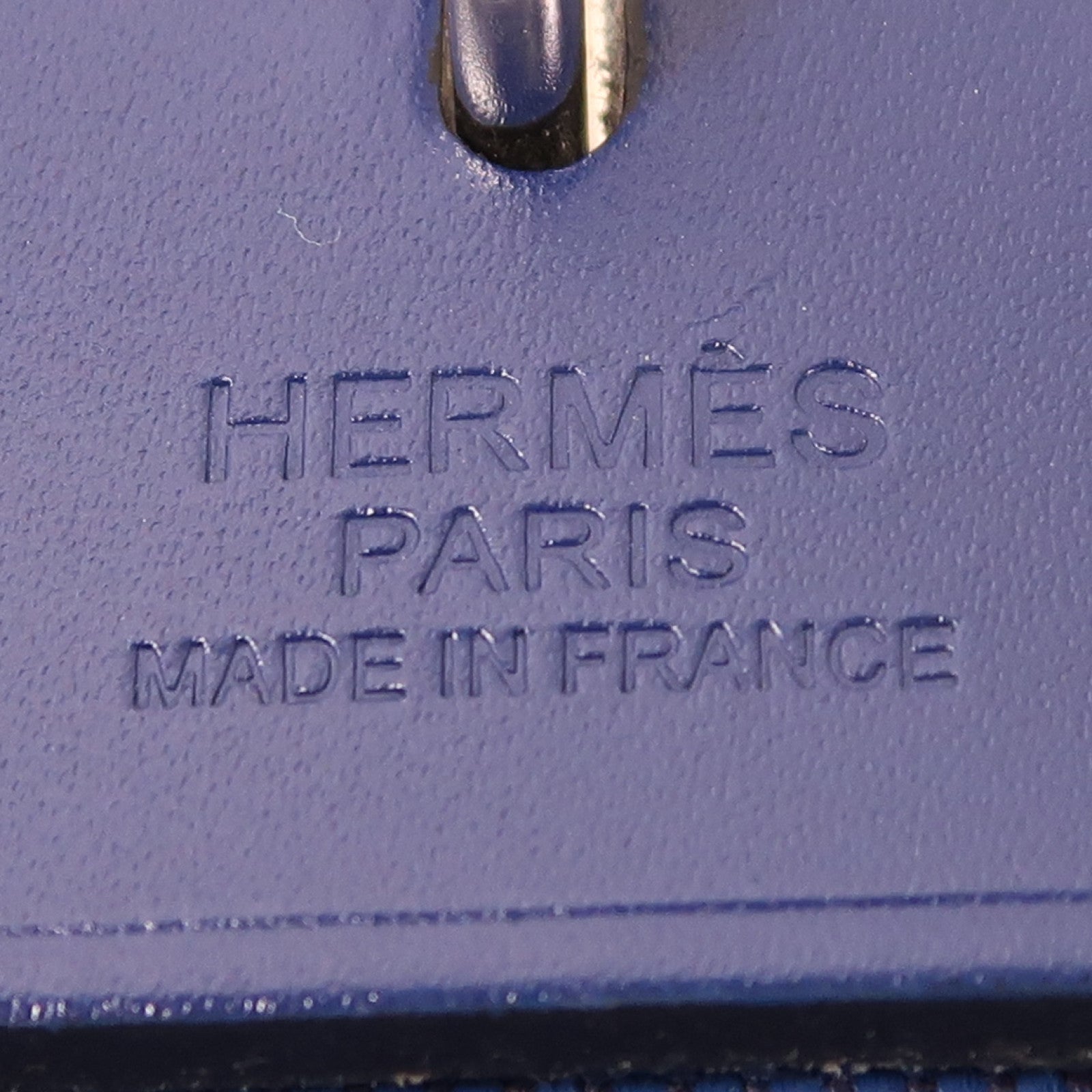 HERMES 【激減優惠】帆布Herbag PM銀扣手挽肩背兩用袋Bleu Brighton藍色